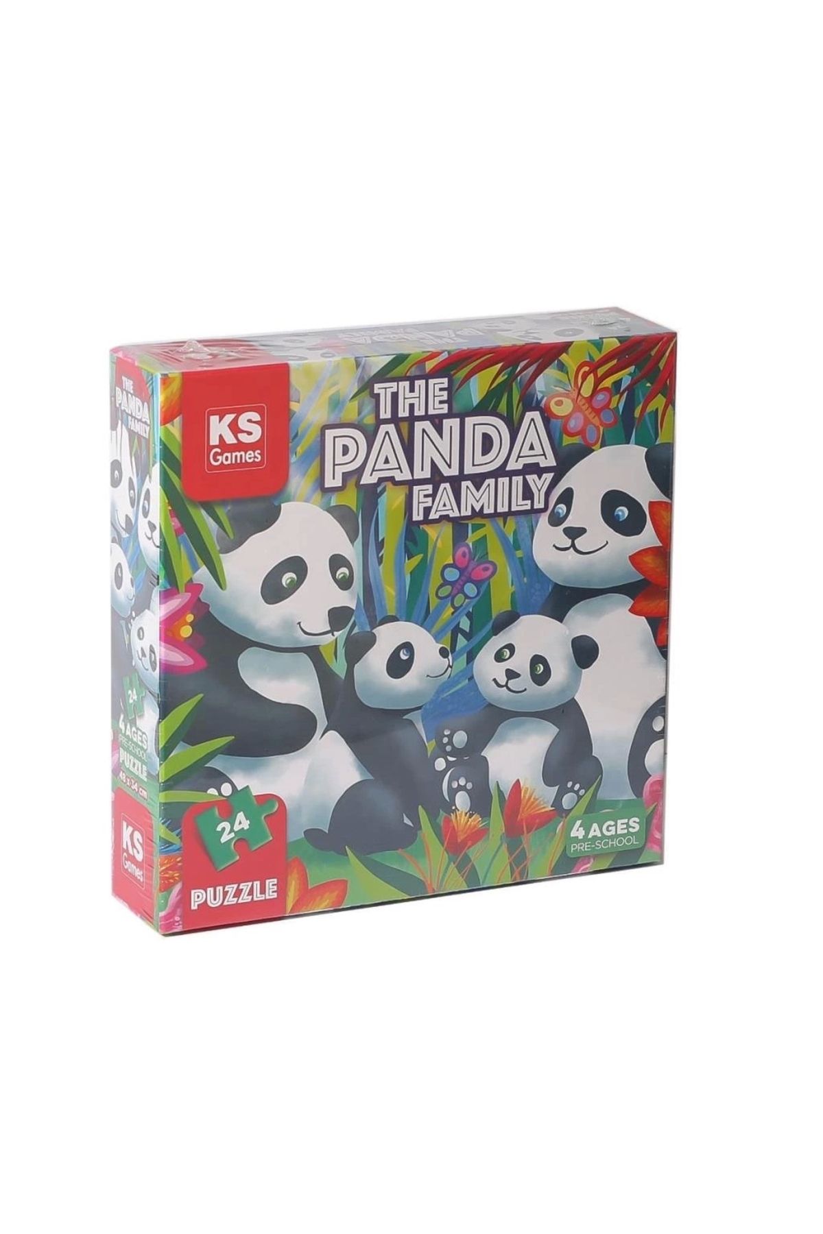 Basic Fun Çocuk PRS 32706 The Panda Family Pre School Puzzle -KS Puzzle