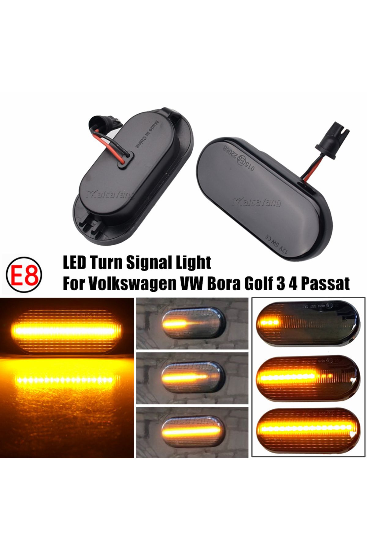 Choice-2X LED Dynamic Side Marker Turn Signal Light Indicator for VW Bora Golf 3 4 MK4 Jette Lupo Passat... 3