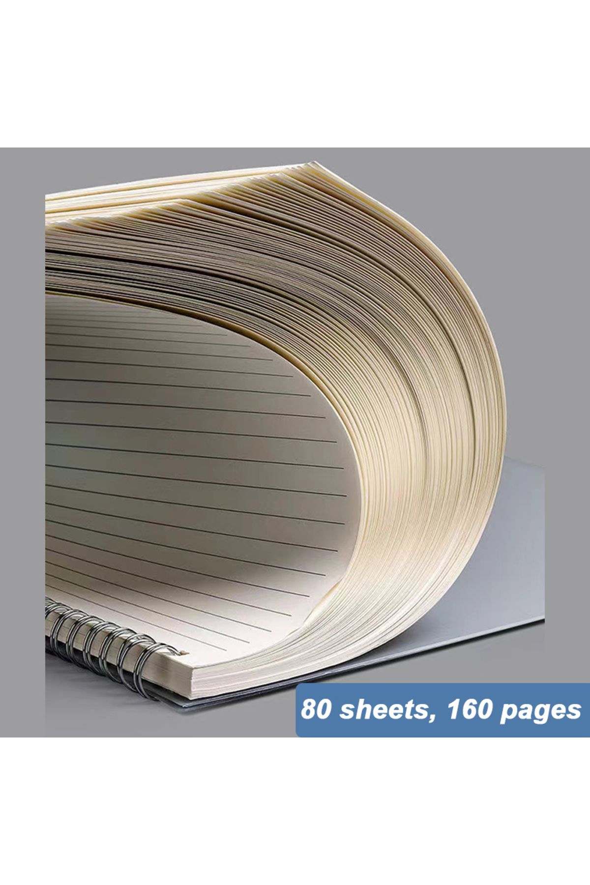 Choice-دفتر ملاحظات حلزوني فارغ A5 A5 Up Coil، 80 ورقة، 160 صفحة، مع شبكة من النقاط الداخلية، مع PP C 6