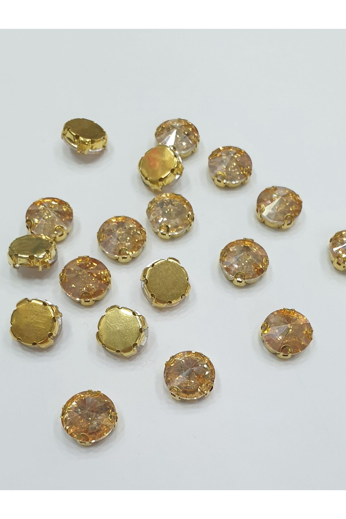 CRYSTALSHOP Kasalı Taş - 12mm Gold (50AD)