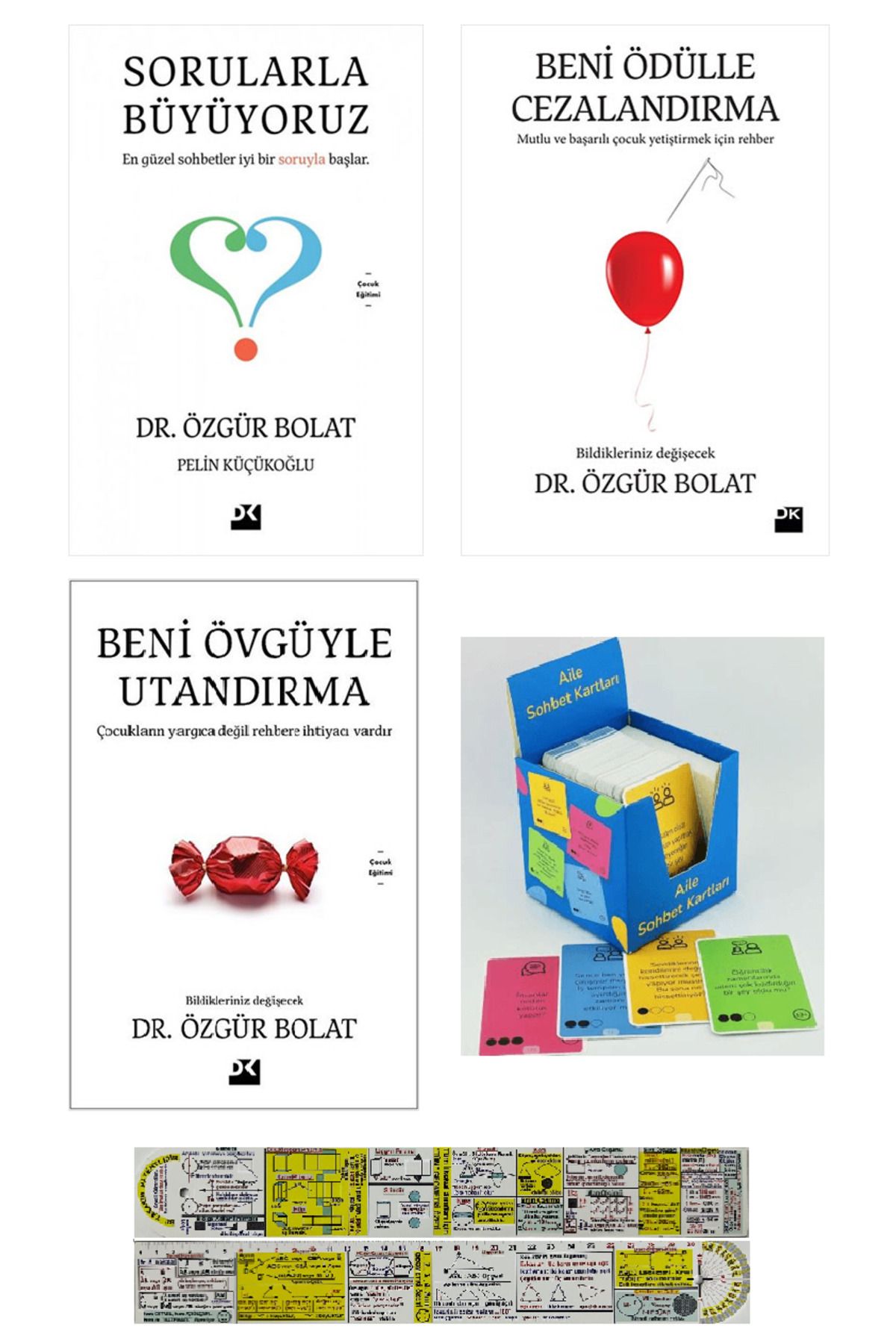 Doğan Kitap Dr. Özgür Bolat 3 Kitap + Aile Sohbet Kartları Seti + Mat. Öğreten Cetvel