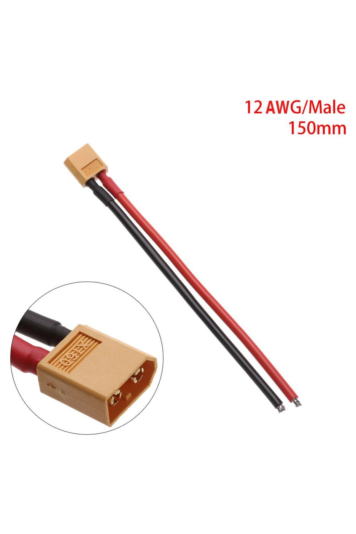 Choice-12awg 150mm Male Xt60 Connector Female / Male 10cm/15cm Xt60 Battery Male Female Connector Plug With 1