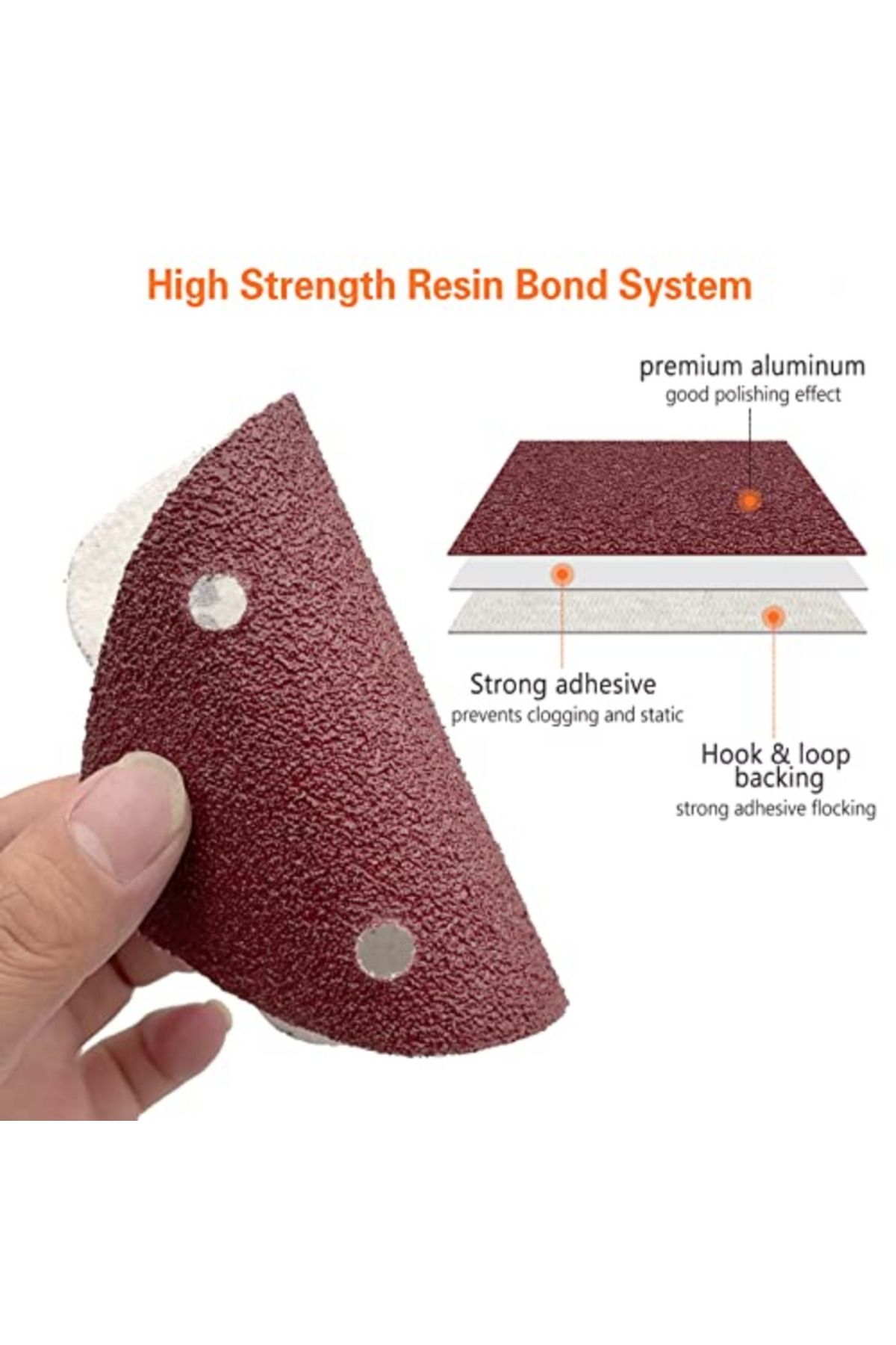 Choice-Mix Grits 50pcs/set Detail Sander Sandpaper Mouse Sanding Pads 5 Holes Hook And Loop Sanding Sheets 3