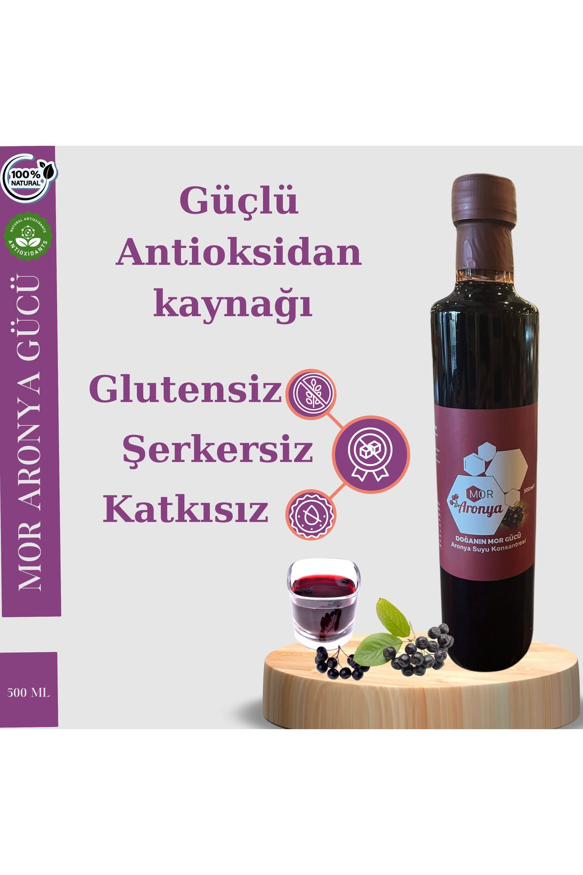 MEMLEKET GURMESİ Mor Aronya aronya Suyu Konsantresi 500 ml