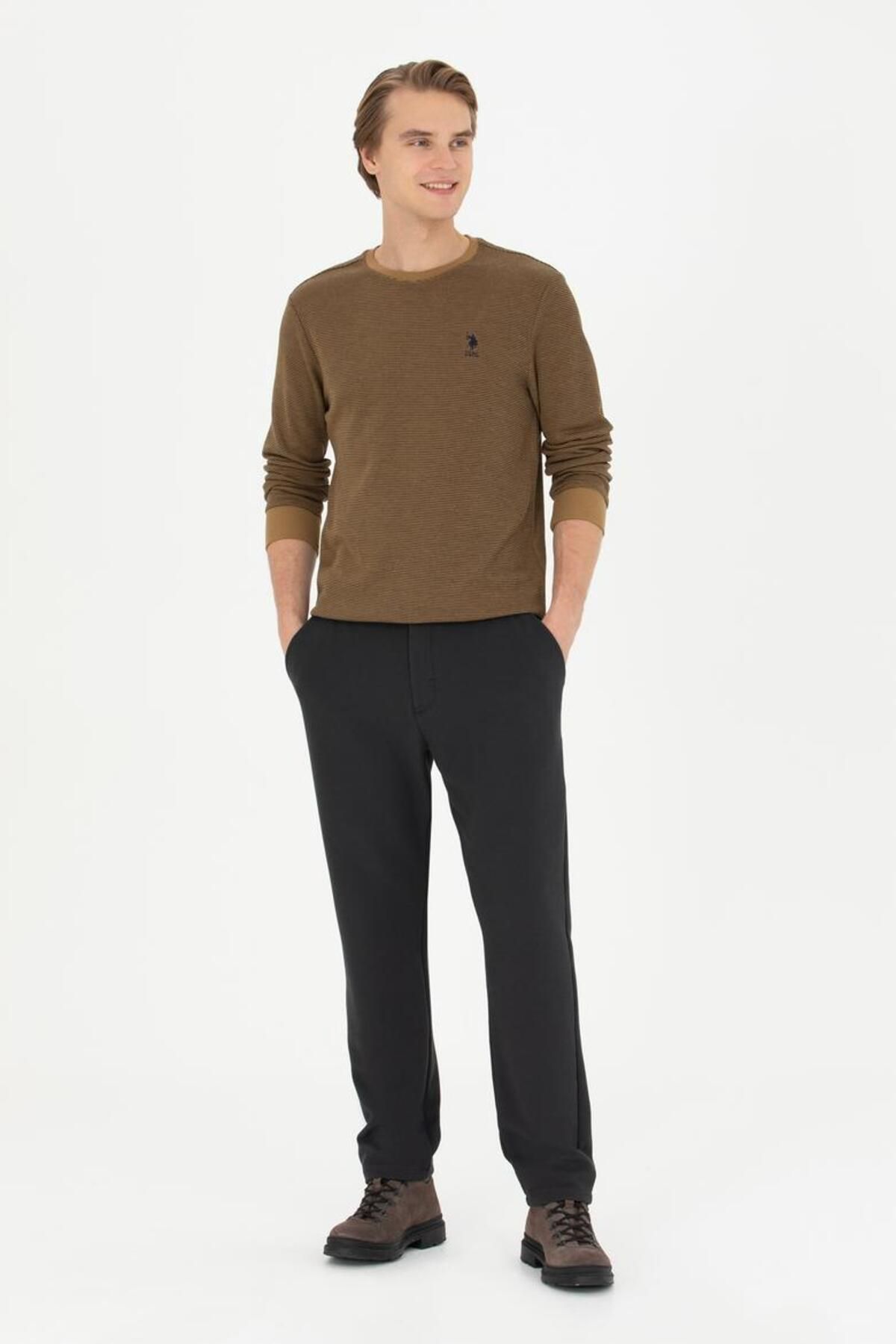 U.S. Polo Assn. Erkek minimal Desen Sweatshirt