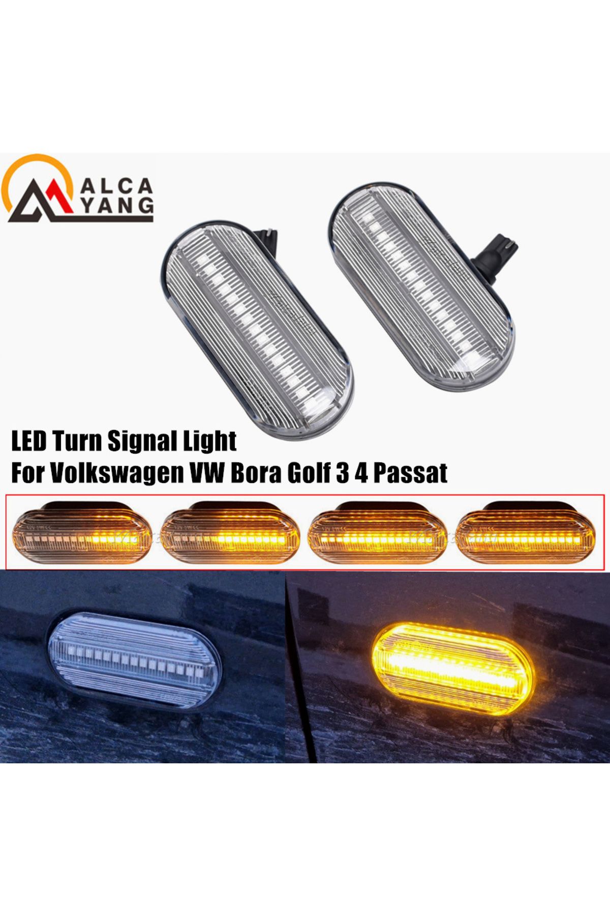 Choice-2X LED Dynamic Side Marker Turn Signal Light Indicator for VW Bora Golf 3 4 MK4 Jette Lupo Passat... 5
