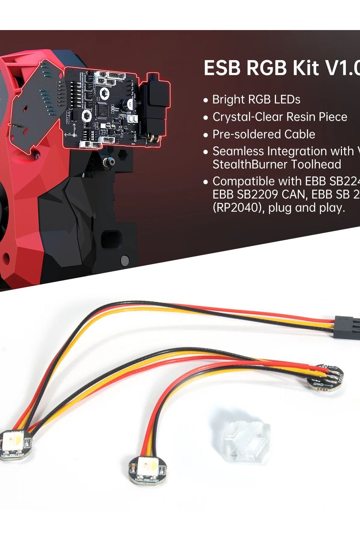 BIGTREETECH-Stealthburner Led For Voron 2.4 3d Printer Esb Rgb Kit 3 Rgbw Mini Button Bright Rgb ... 8