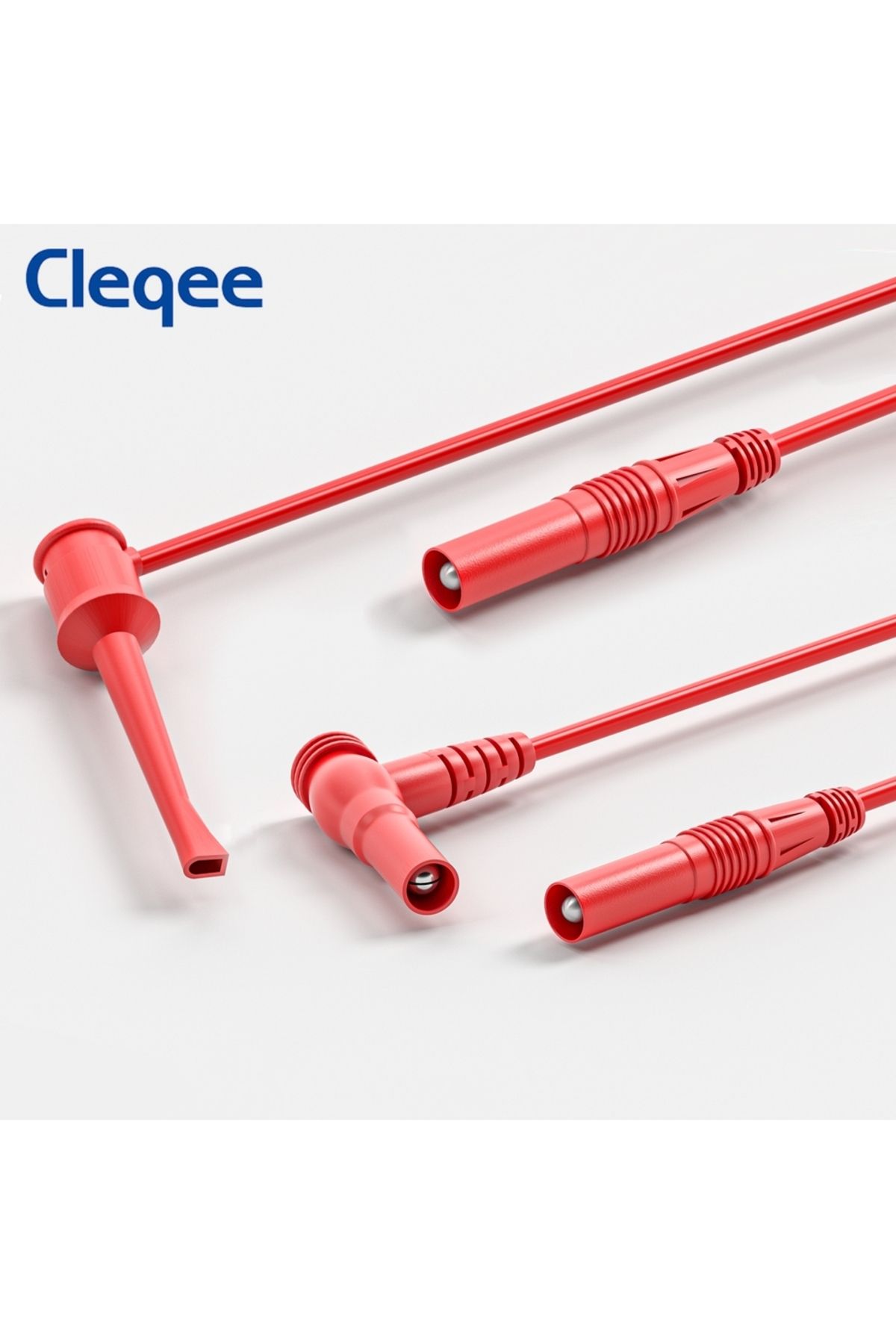 CLEQEE-مجموعة أسلاك اختبار مقياس متعدد من السيليكون P1925 مجموعة مجسات اختبار مشابك التمساح خطاف اختبار سريع... 2
