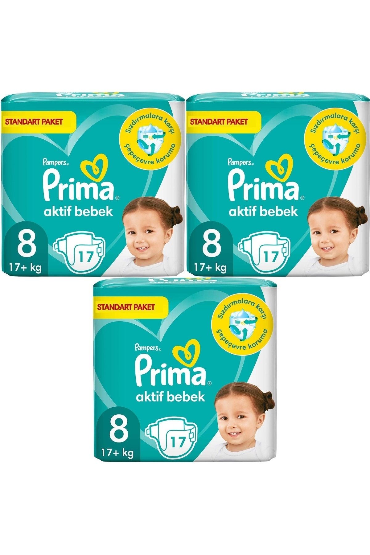 Prima Bebek Bezi Beden:8 (17+KG) XXX Large 51 Adet Standart Pk