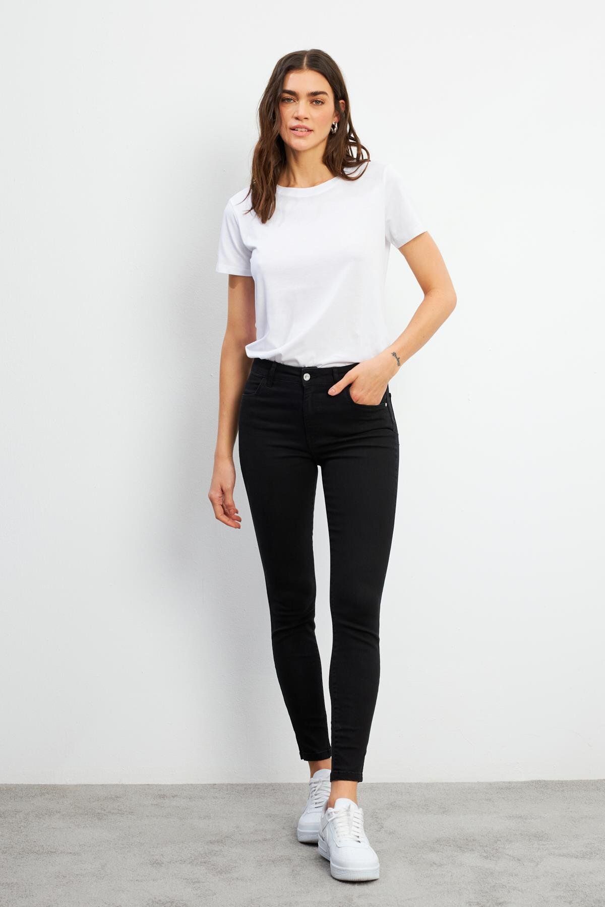 VENA Gabriella Party Black Skinny Jean Pantolon - PARTY BLACK