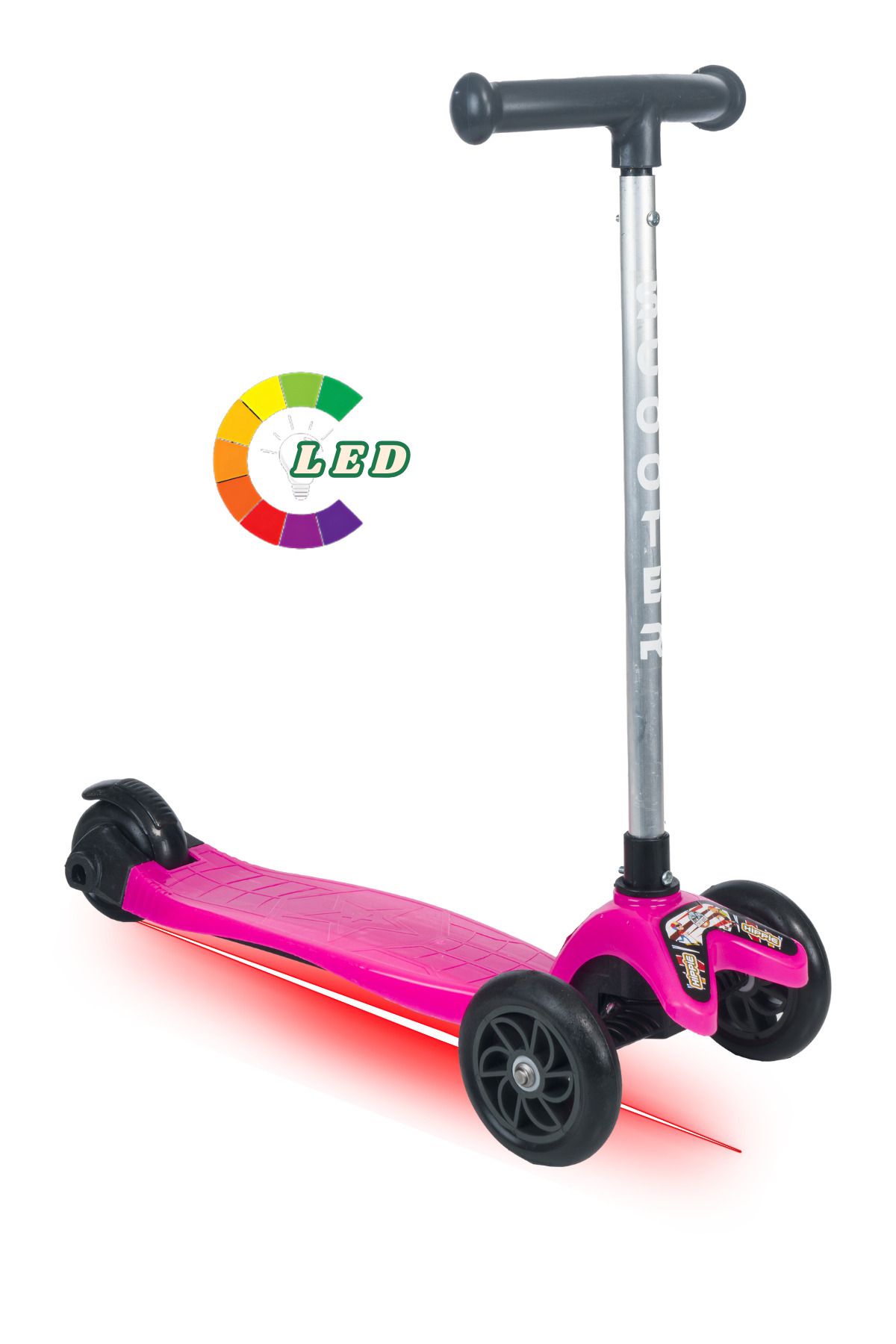 Tois Colorwase Led Işıklı 4 Kademe(50-65 CM) Ayarlanabilir 3 Tekerlekli Scooter 3 Yaş