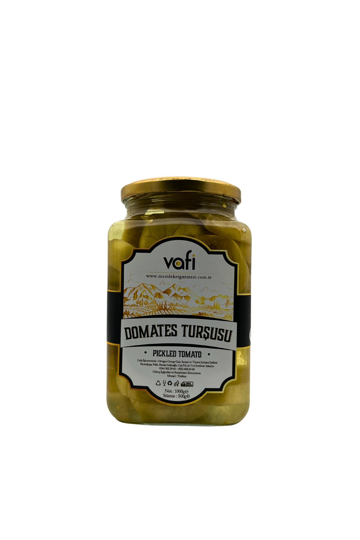 MEMLEKET GURMESİ Domates Turşusu 1000cc-500gr