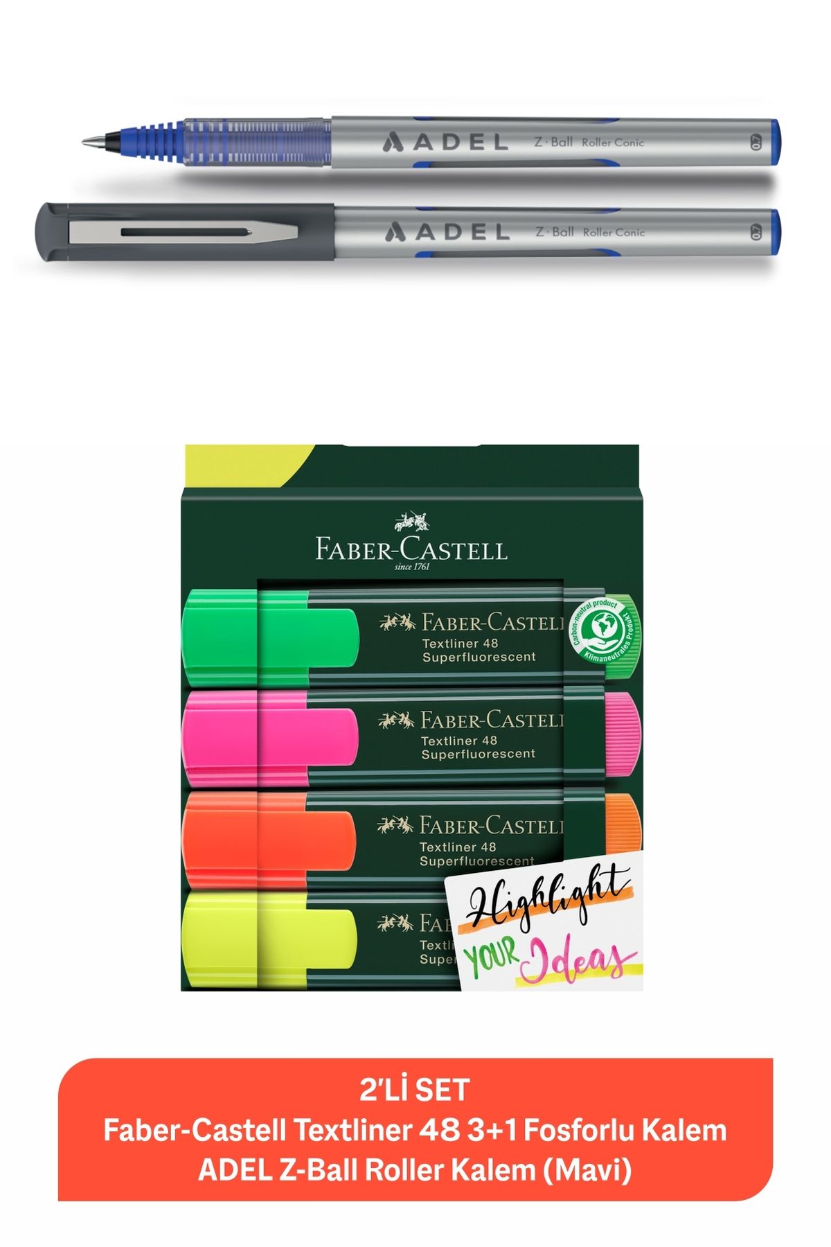 Faber Castell 3+1 FOSFOR VE ROLLER KALEM