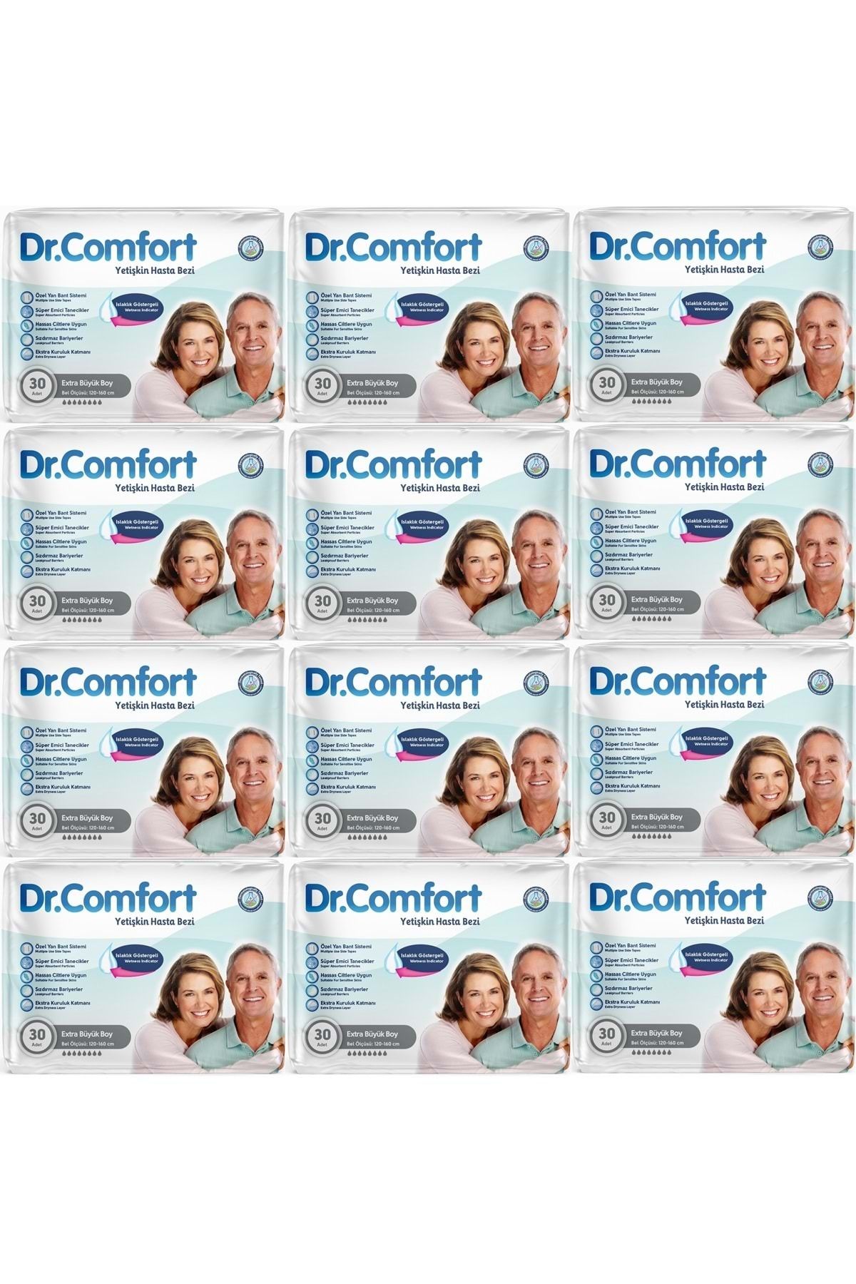 Dr.Comfort Yetişkin Hasta Bezi Bel Bantlı Tekstil Yüzeyli XL - Ekstra Büyük 360 Adet (12PK*30)