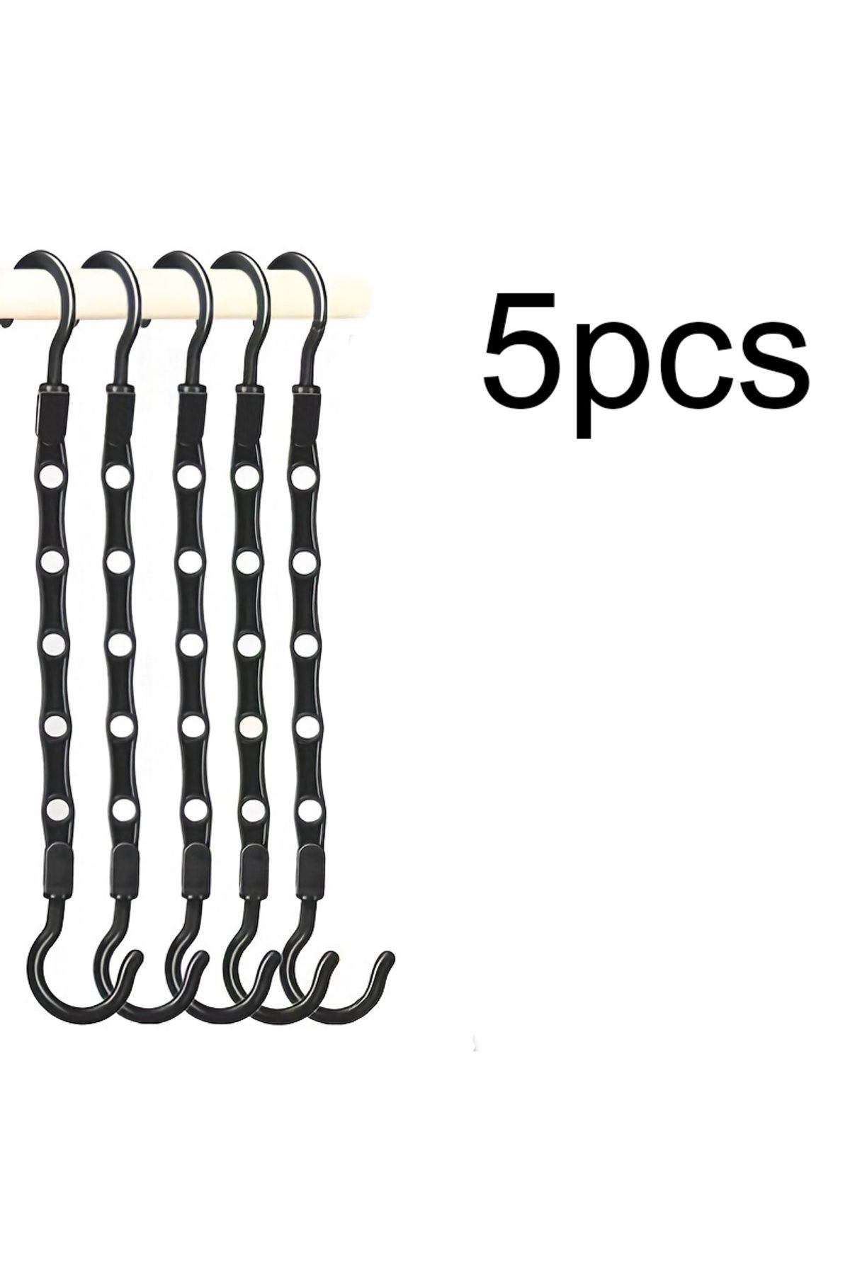 Choice-Black 5pcs 5/10/20pcs Magic Hangers Space Saving Hanger Closet Space Saver Hanger Organizer Multi Ha 1