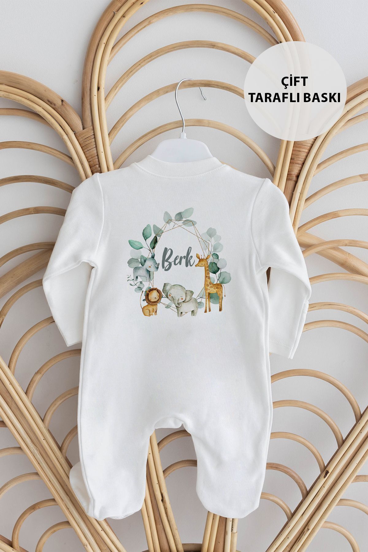 Lilabio %100 Organik Isme Özel Isimli 10lu Hastane Çıkışı Safari fotoğrafı 3 (önizleme)