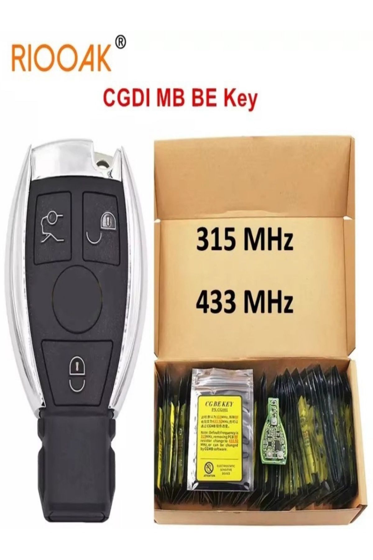 Choice-1pcs Original Cgdi Mb Cg Be Key 315mhz/433mhz For Mercedes Benz Work With Cgdi Mb Programmer Support 8