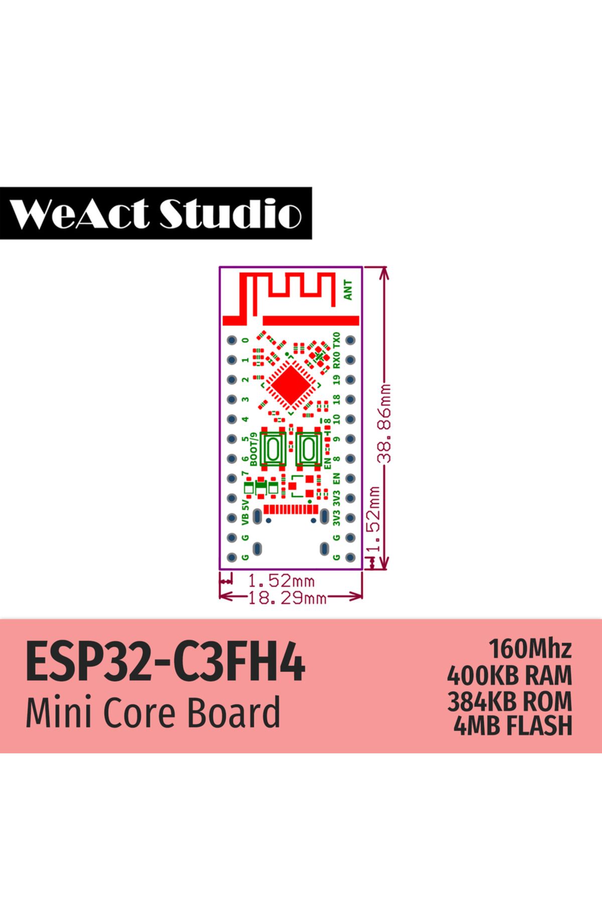 Choice-لوحة تطوير WeAct ESP32 ESP-32 ESP32C3 ESP32-C3FH4 وحدة لاسلكية متوافقة مع WiFi وBluetooth... 3