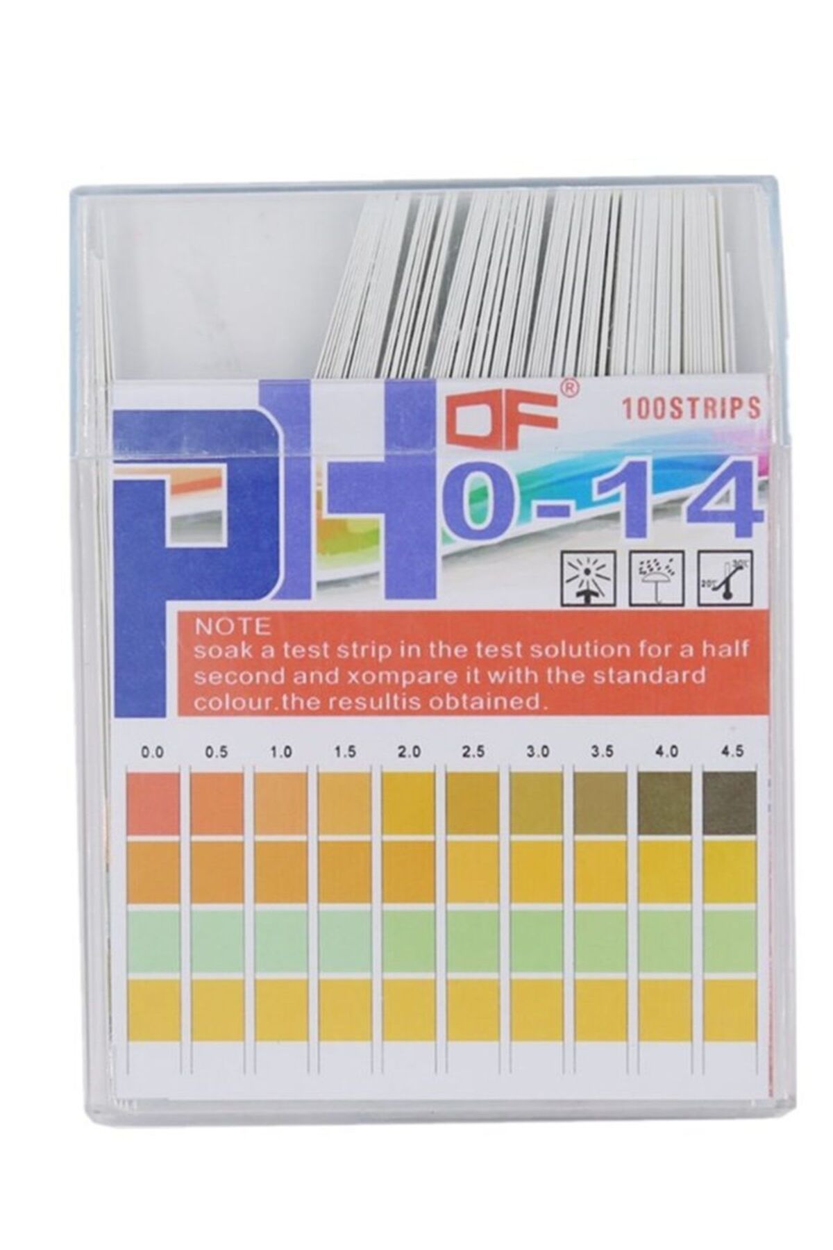 JUANJUAN-1 Set 100 Strips/box Ph Test Strips 0-14 Scale Premium Litmus Tester Paper Ideal For Test Ph Level O 7