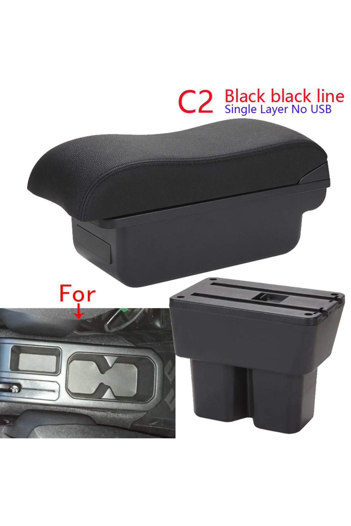 Choice-C2 Black Line No Usb For Suzuki Jimny Armrest For Jimny Jb74 Car Armrest Box 2018-2024 Retrofit Part 1