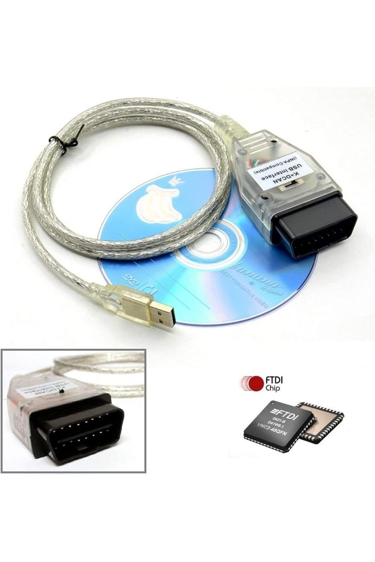 Choice-INPA K+CAN K+DCAN Automotive Connector Code Diagnostic Tool with Switch OBD2 USB Interface for BM... 2