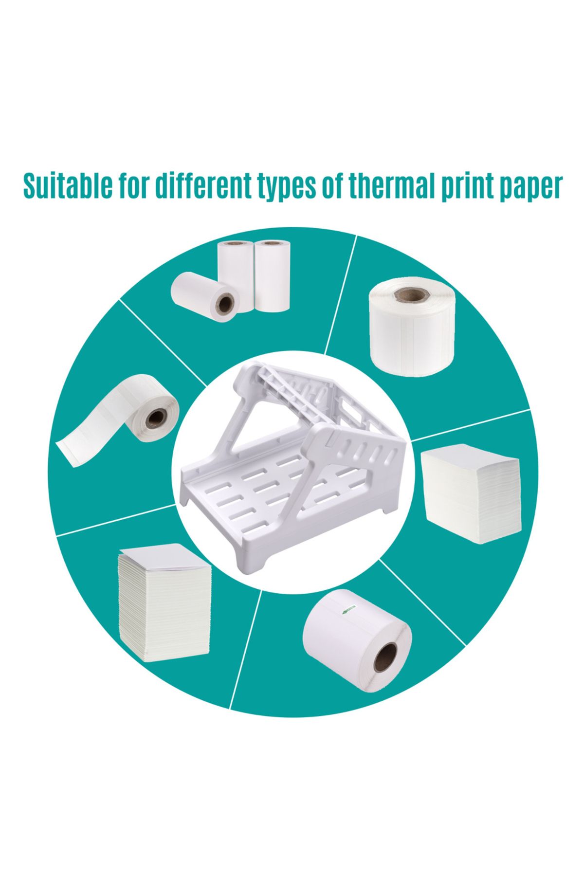 Choice-Label Holder for 4x6 Labels Printer Rolls Fanfold Labels 2 in 1 Work for Desktop Themal Label Sti... 2