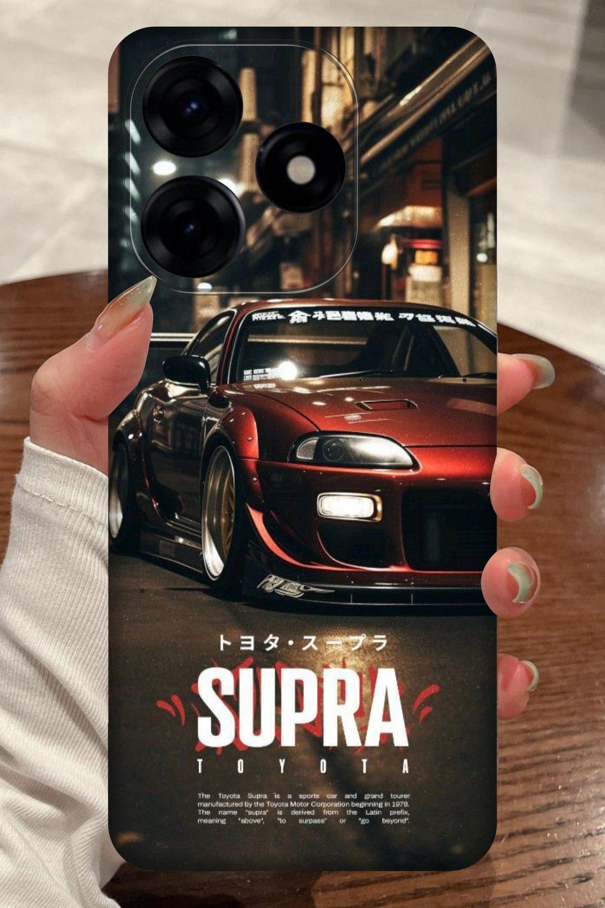 realme C63 Uyumlu Supra Araba Desenli Kamera Korumalı HD Baskılı Silikon Kılıf