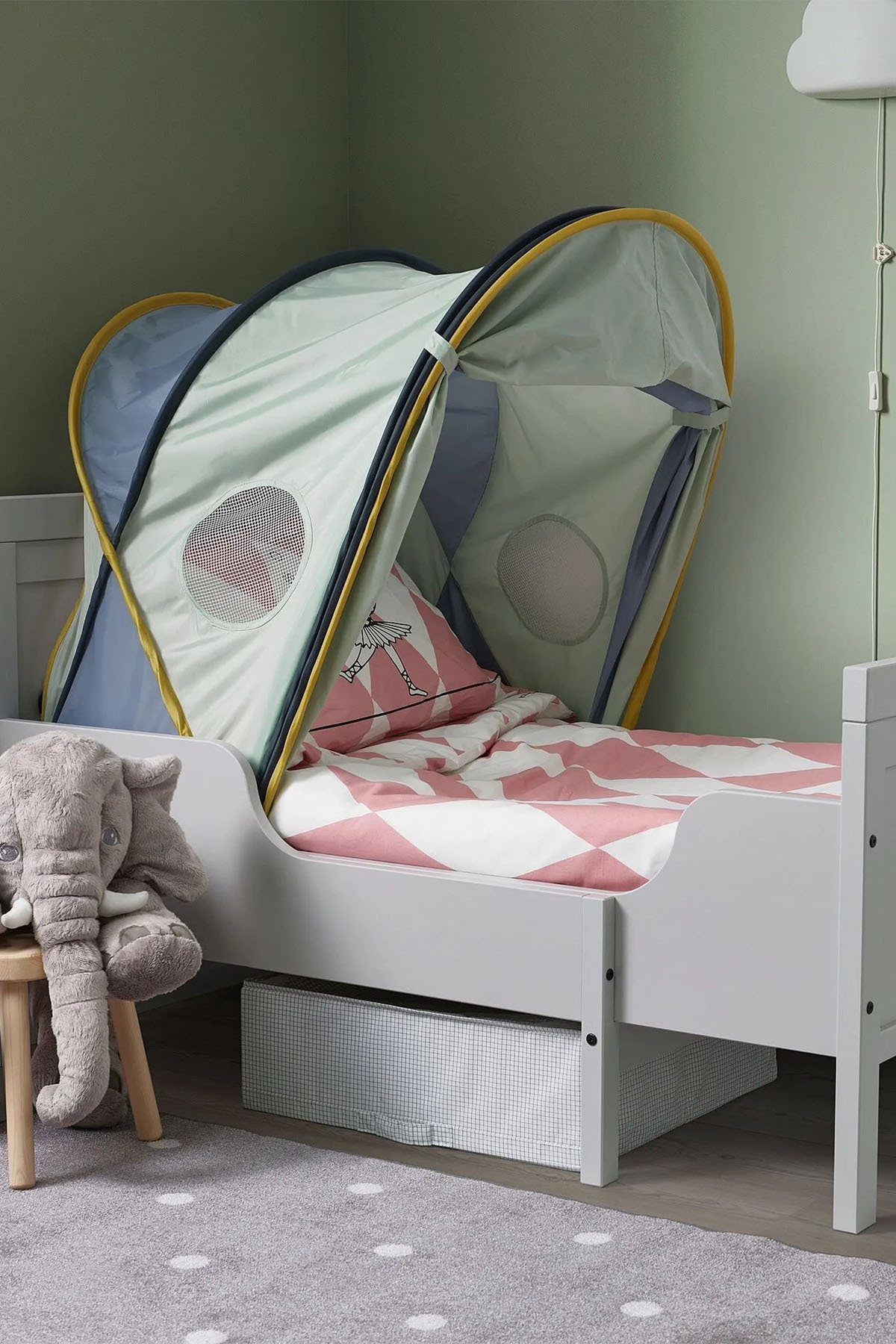 Binbirreyon Çocuk Yatak Tentesi Yatak Oyun Çadırı Körüklü Ayarlanabilir 70-90x139cm PC427 fotoğrafı 2 (önizleme)