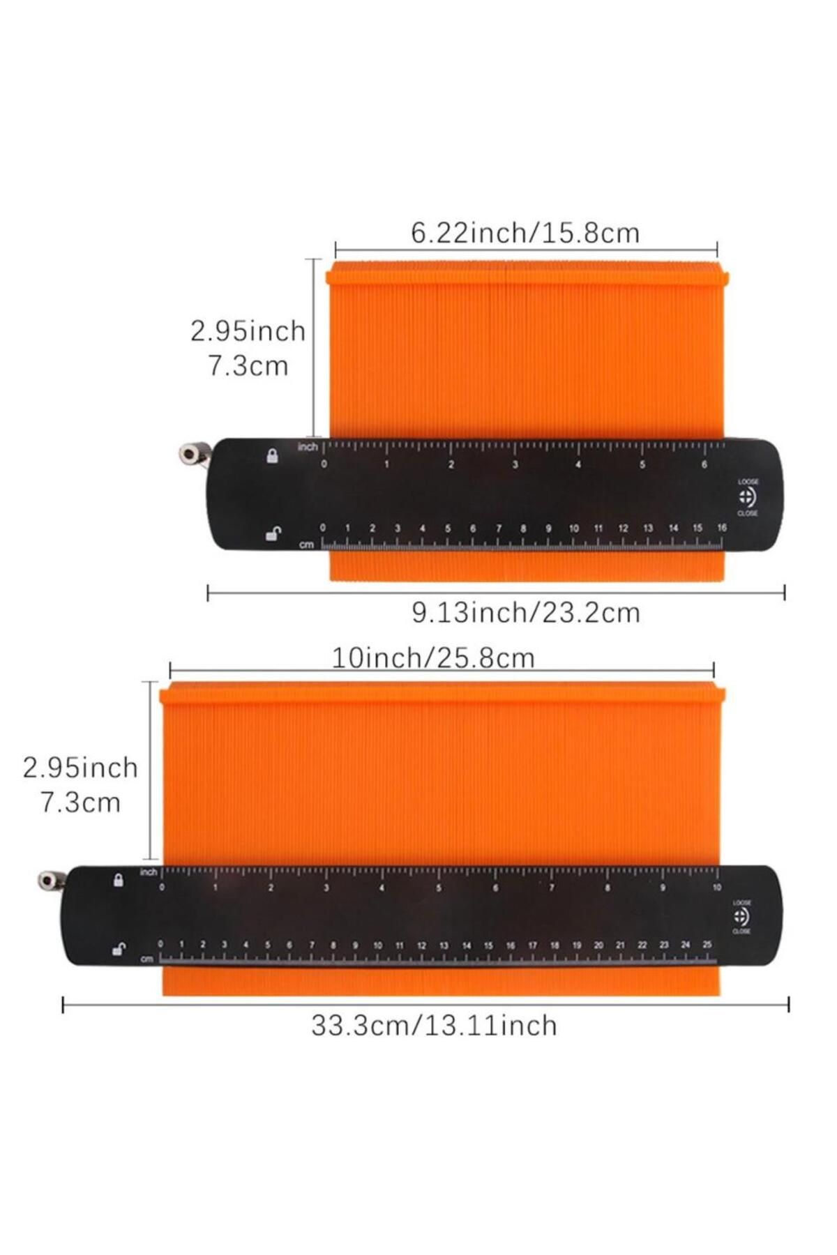 Binoax-10 Inch Wider Contour Gauge Duplicator With Lock 6/10 Inch Profile Shape Copy Tool Template For Curv 2