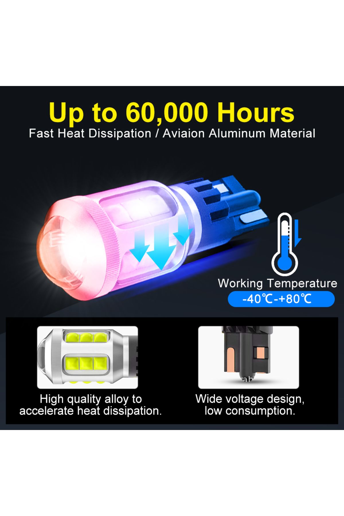 Choice-مصباح LED T15 بقوة 4000 لومن W16w LED Canbus بدون خطأ 3030 رقائق 912 921 لمبة إضاءة احتياطية للسيارة... 3
