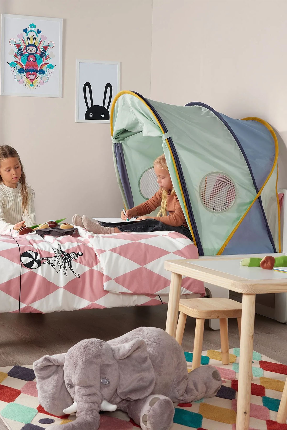 Binbirreyon Çocuk Yatak Tentesi Yatak Oyun Çadırı Körüklü Ayarlanabilir 70-90x139cm PC427 fotoğrafı 3 (önizleme)