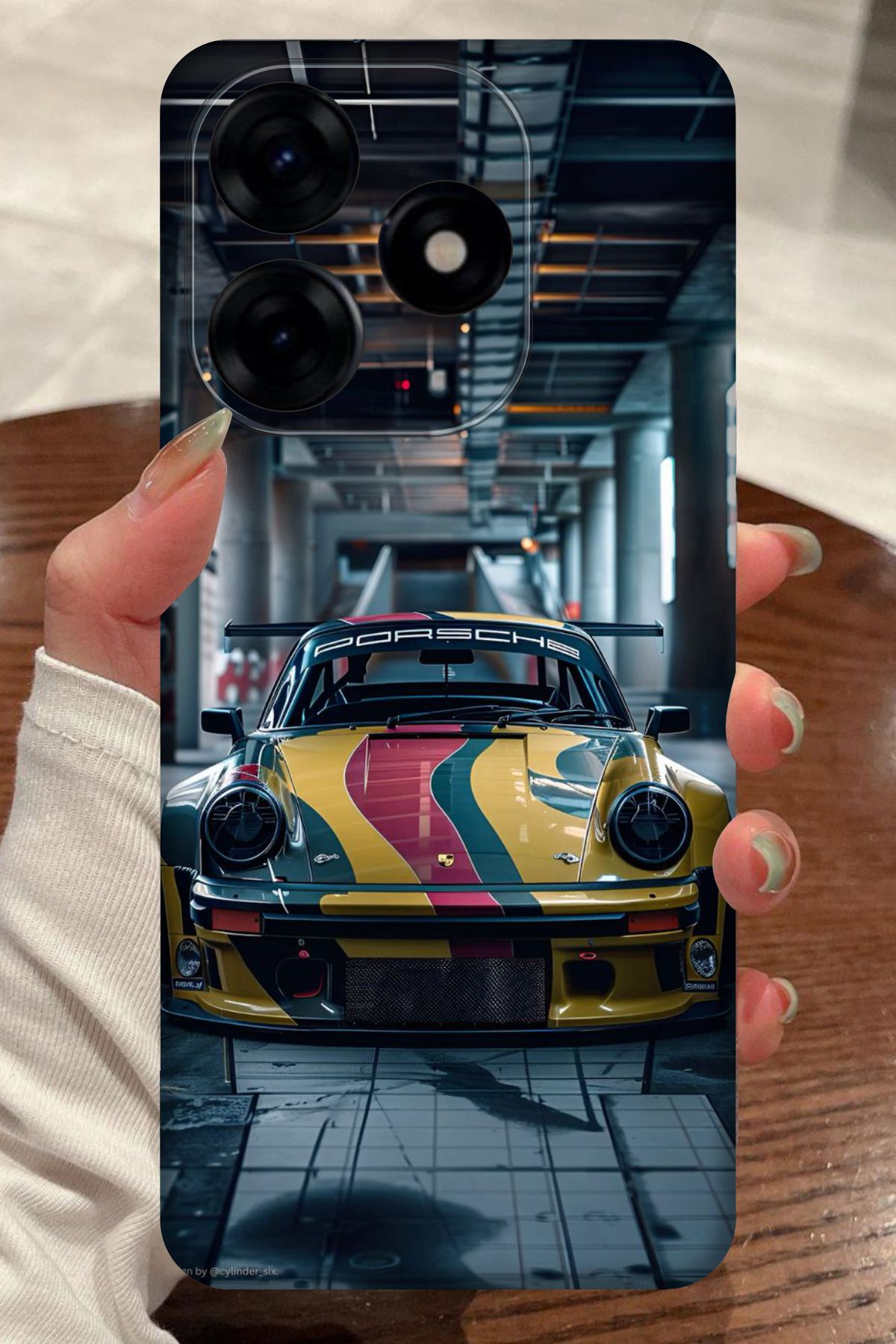 realme C63 Uyumlu Porsche Araba Desenli Kamera Korumalı HD Baskılı Silikon Kılıf