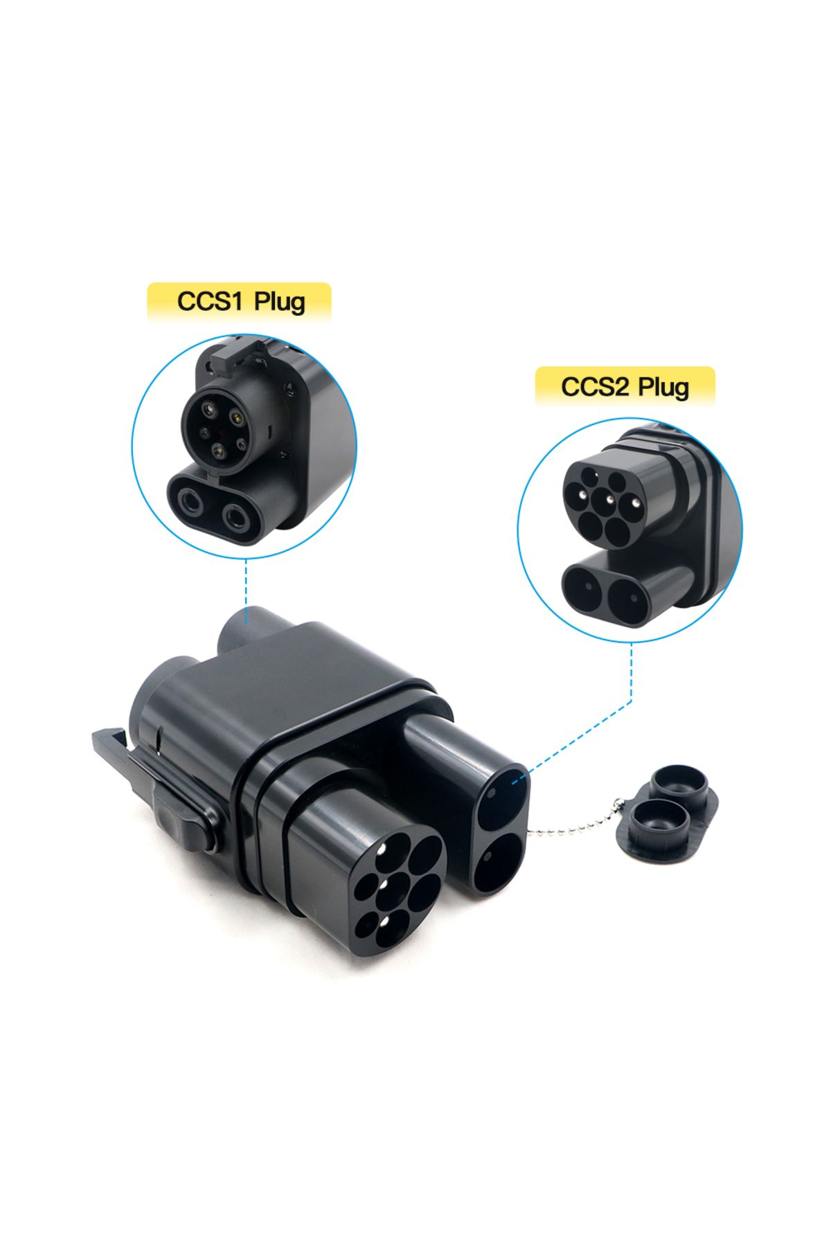 KOLANKY-Ev Charger Adaptor Ccs2 To Ccs1 Ac Dc Fast Charging 250a For Eletric Vehicle Phev Hybrid Cars Ccs... 2