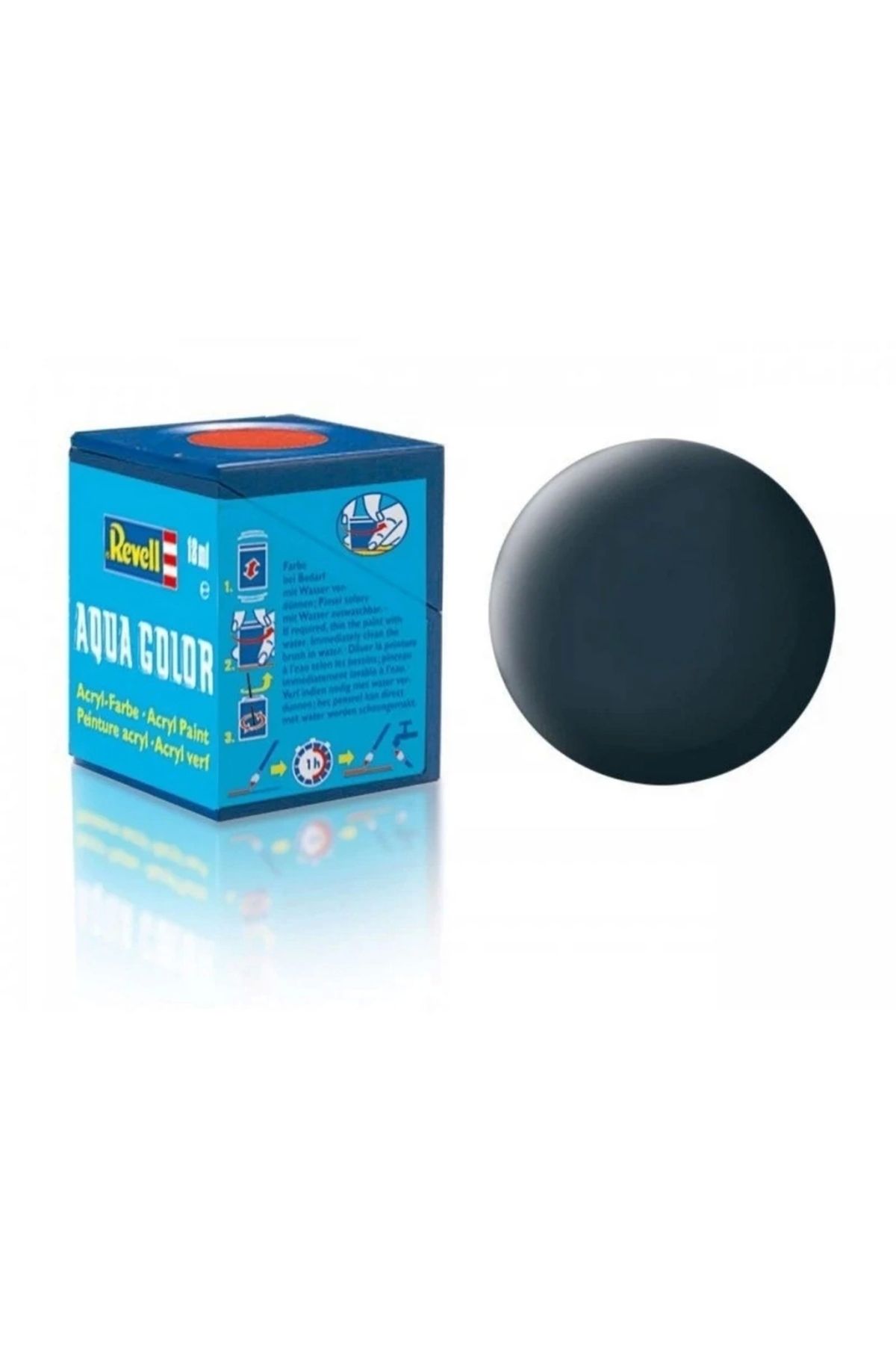Finetoo Çocuk Aqua Color Granite Grey - Mat Boya - 18 ml