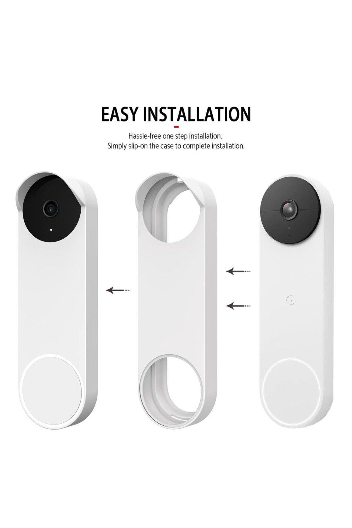 Choice-black The Doorbell Protective Cover Is Suitable For Google Nest Doorbell (Battery) 2021 Doorbell Sil 6