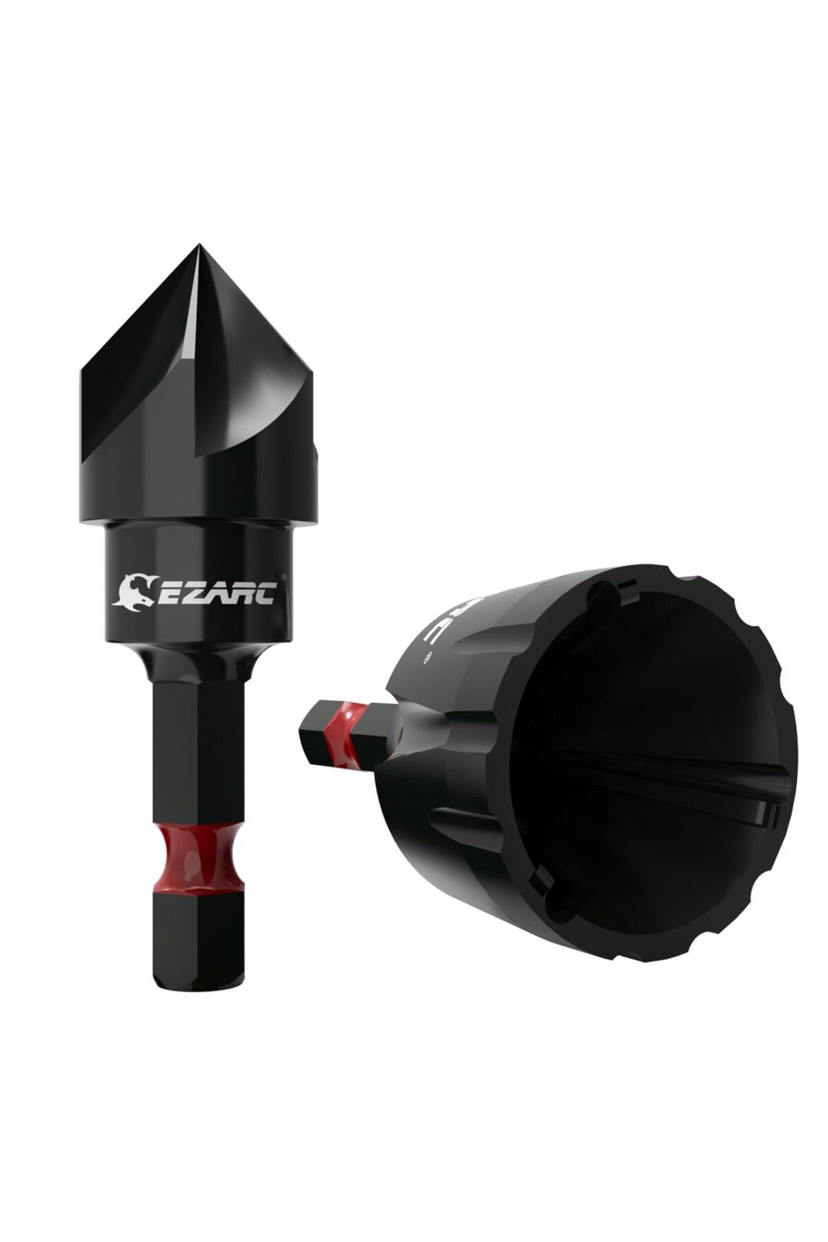 EZARC-Hexagonal 2pcs Chamfer Tool Deburring External Chamfer Tool, 2pcs Deburring Chamfer Tool, Inte 1