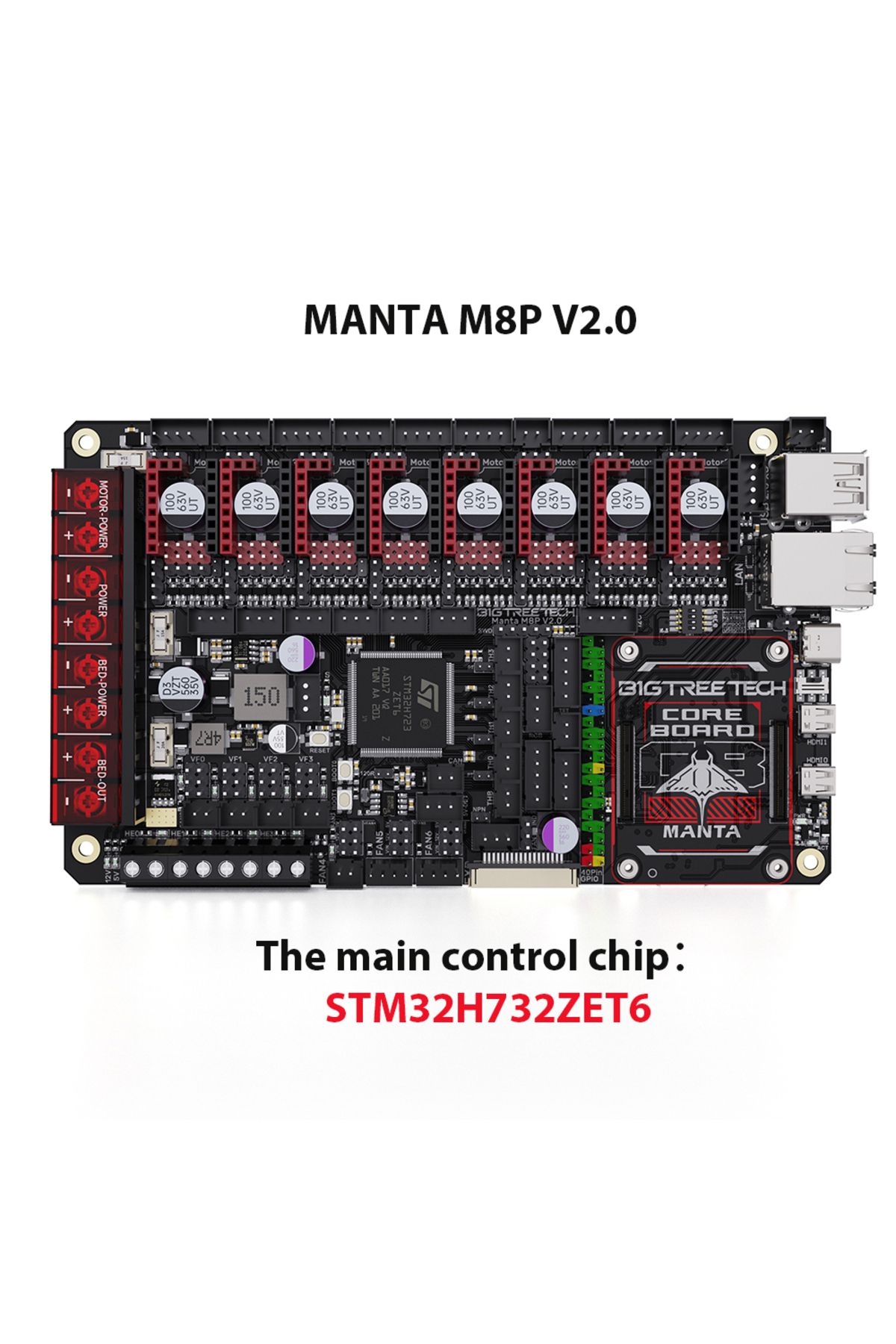 Choice-Manta M8p V2.0 Bigtreetech Manta M8p M5p M4p Motherboard 32bit Klipper Marlin Vs Raspberry Pi Cm4 Fo 1