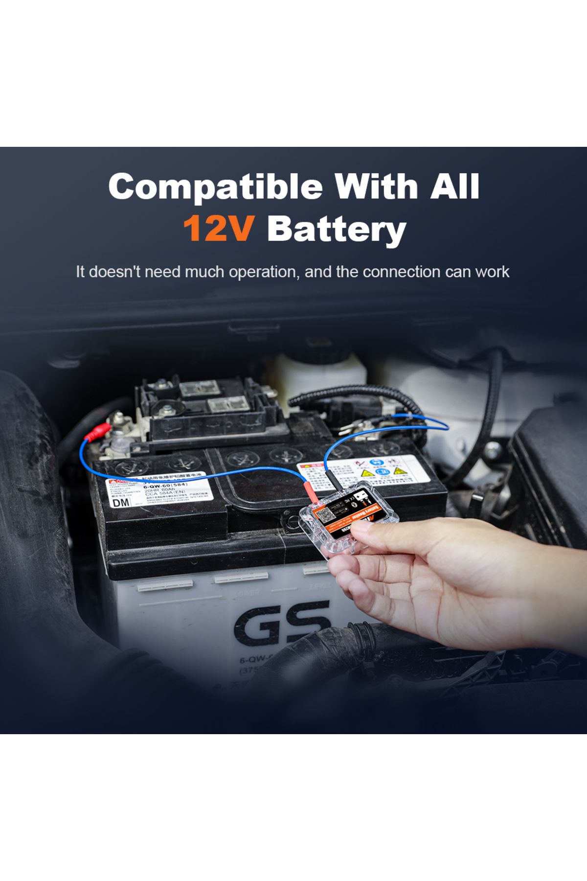 ANCEL-BM200 12V Battery Tester Wireless Bluetooth 4.2  Battery Monitor LED Display SOH SOC Batter... 4