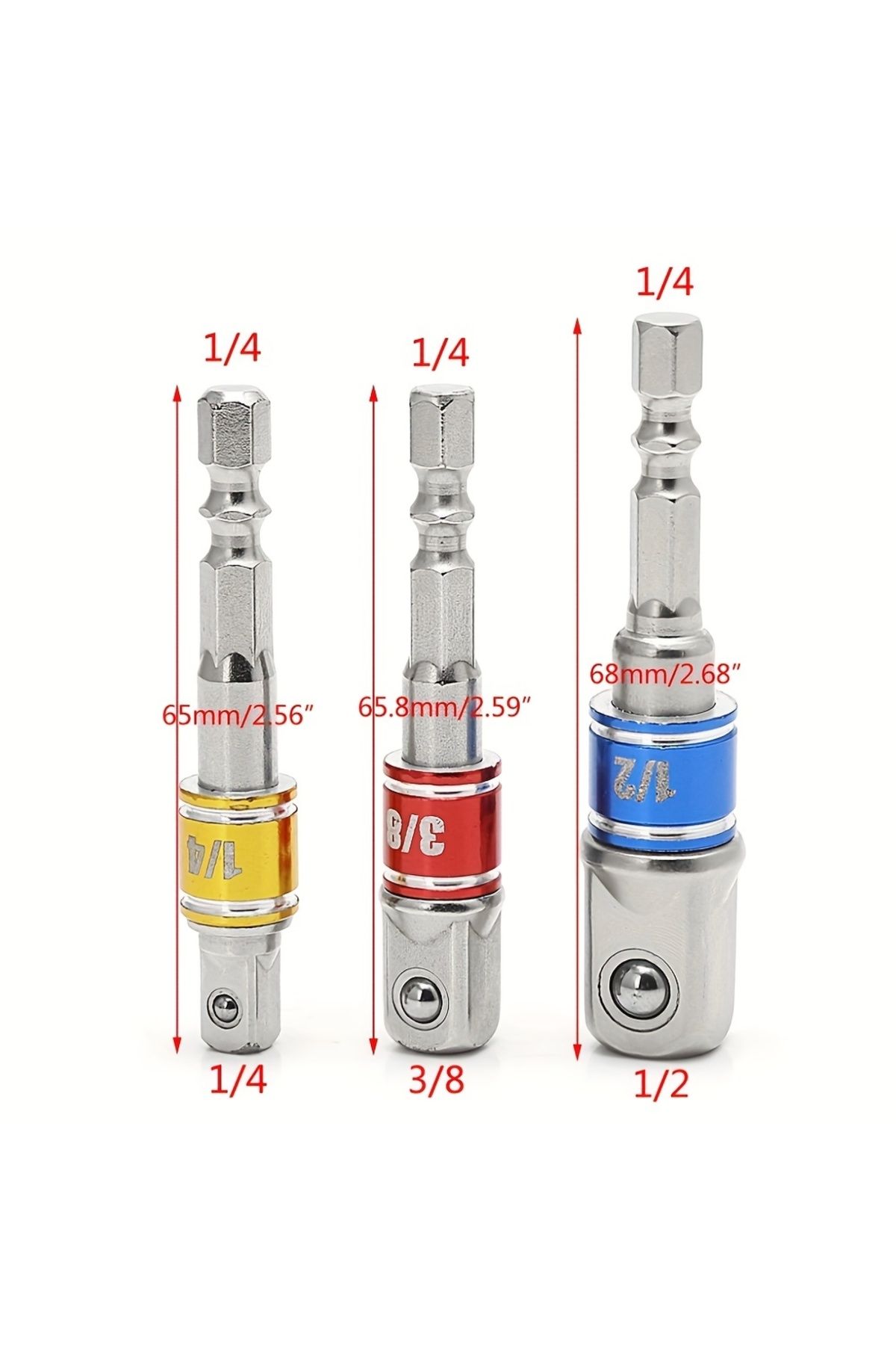 NIUXIANG-Internal Hexagonal Handle Universal Drill Bit Screwdriver Impact Socket Adapter Drill Bit Kit 1/4... 6