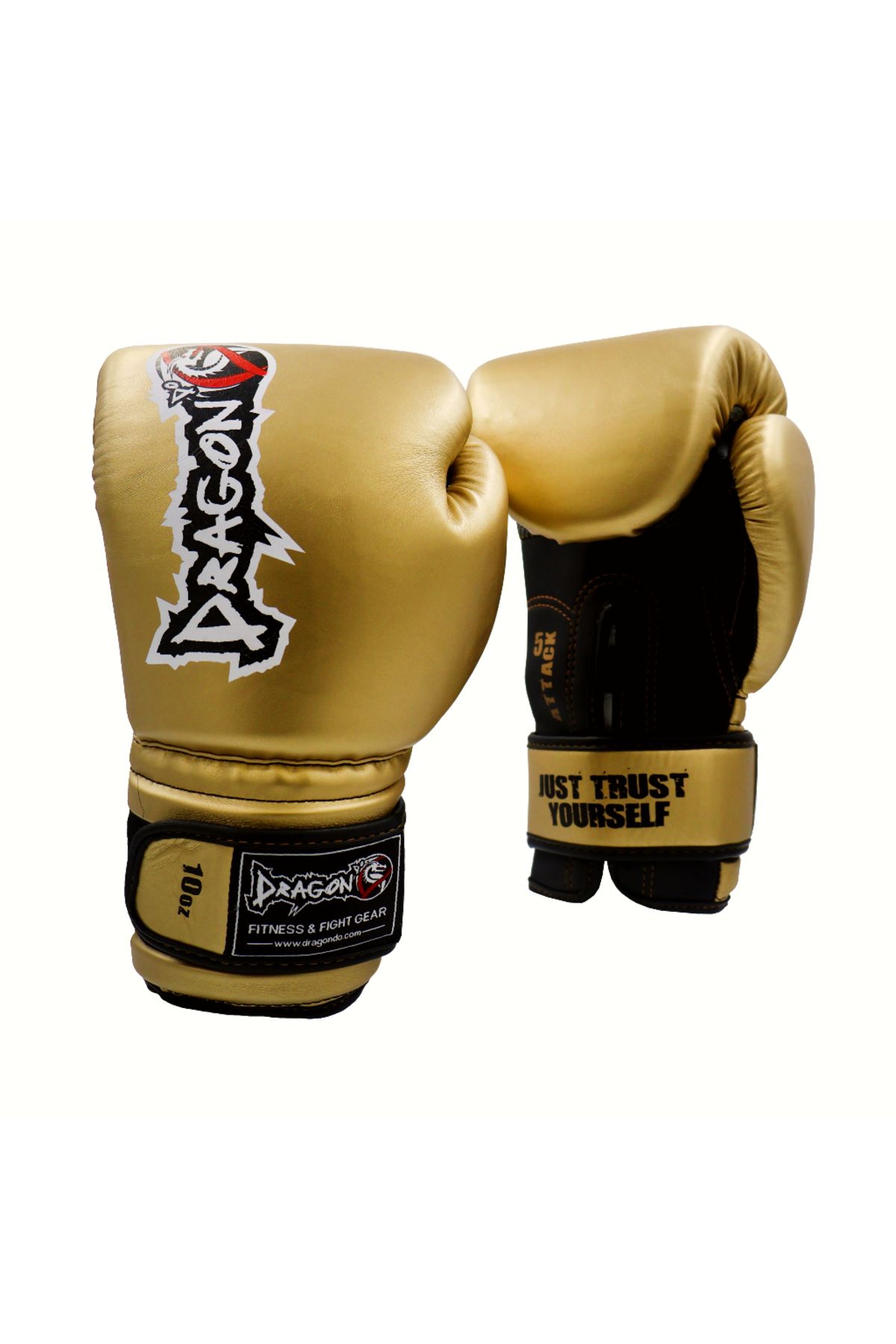 Dragondo 30095-P Attack-5 Boks Eldiveni Gold Muay Thai Kick Boks Eldiveni