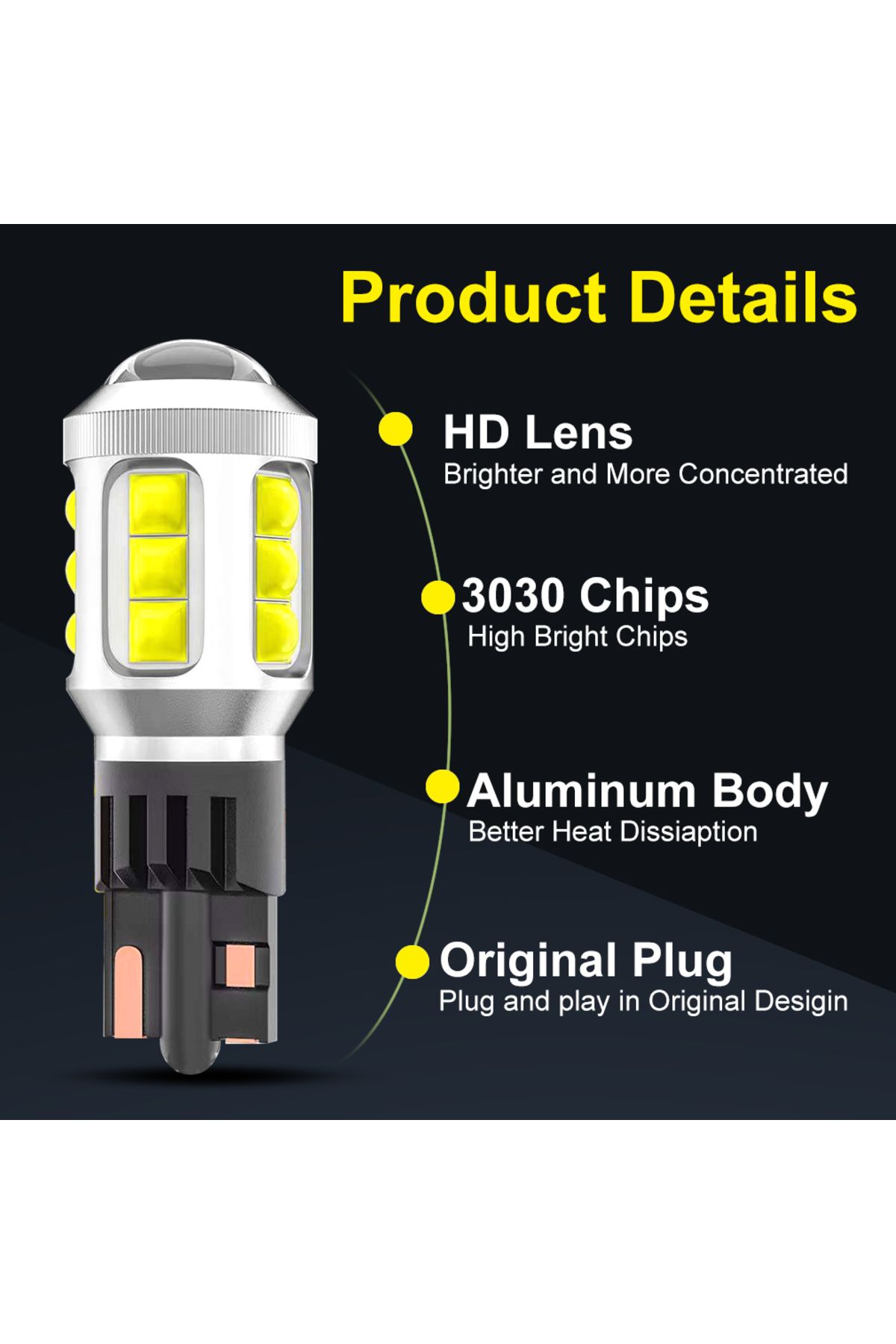 Choice-مصباح LED T15 بقوة 4000 لومن W16w LED Canbus بدون خطأ 3030 رقائق 912 921 لمبة إضاءة احتياطية للسيارة... 5
