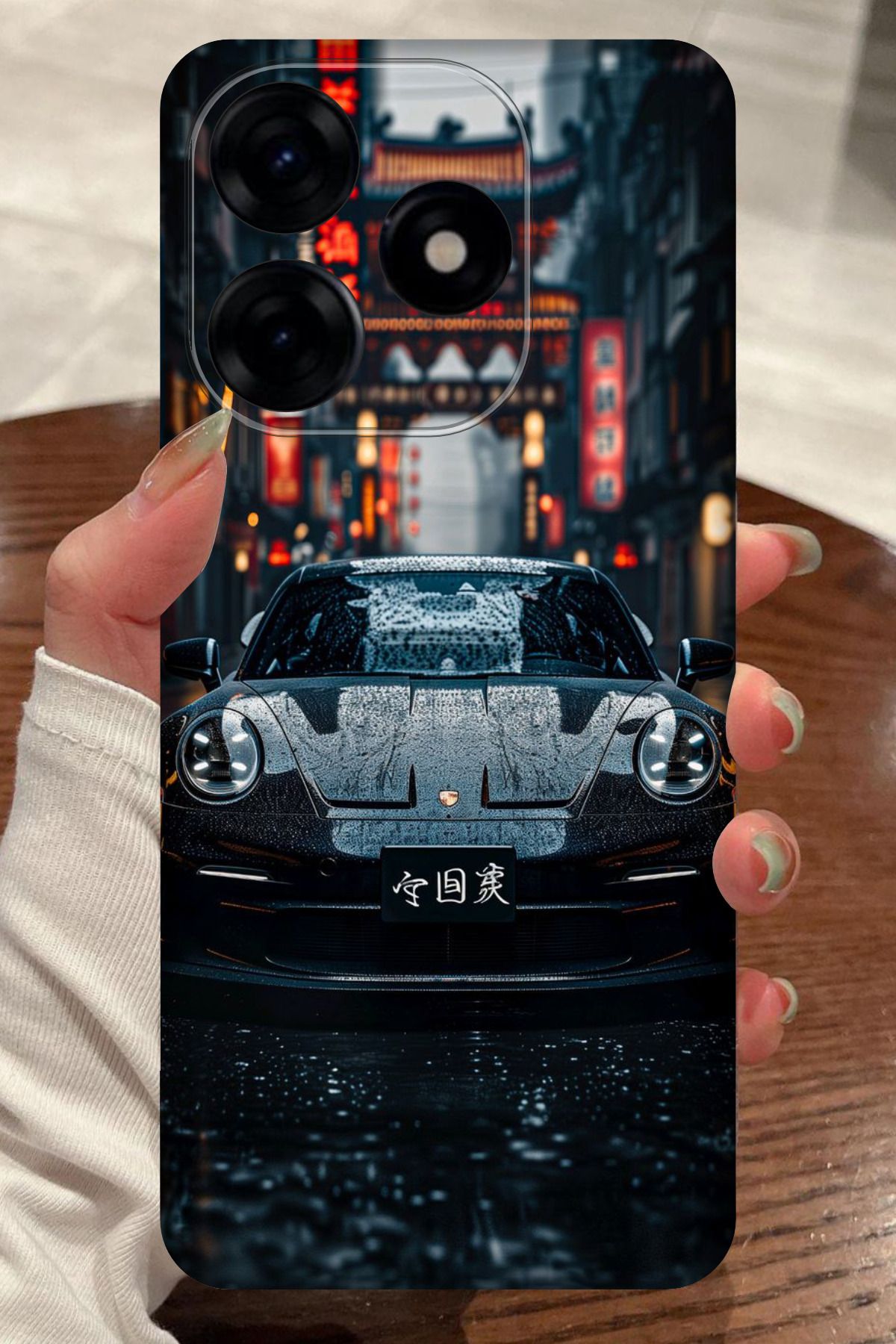 realme C63 Uyumlu Porsche Araba Desenli Kamera Korumalı HD Baskılı Silikon Kılıf