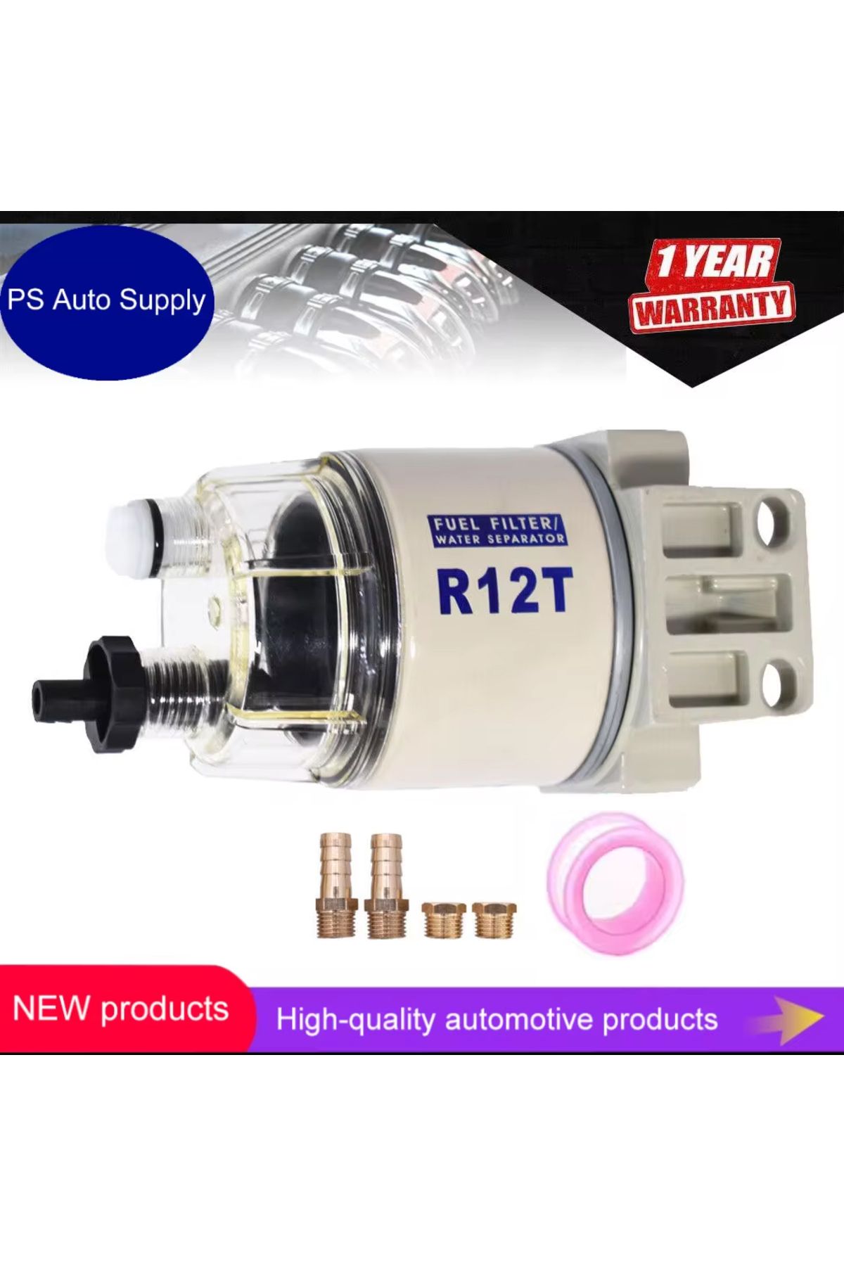 LARATH-R12T Fuel Filter/Water Separator Element Filter diesel engine for Racor 120AT 120AS S3240 YMH2E11... 2