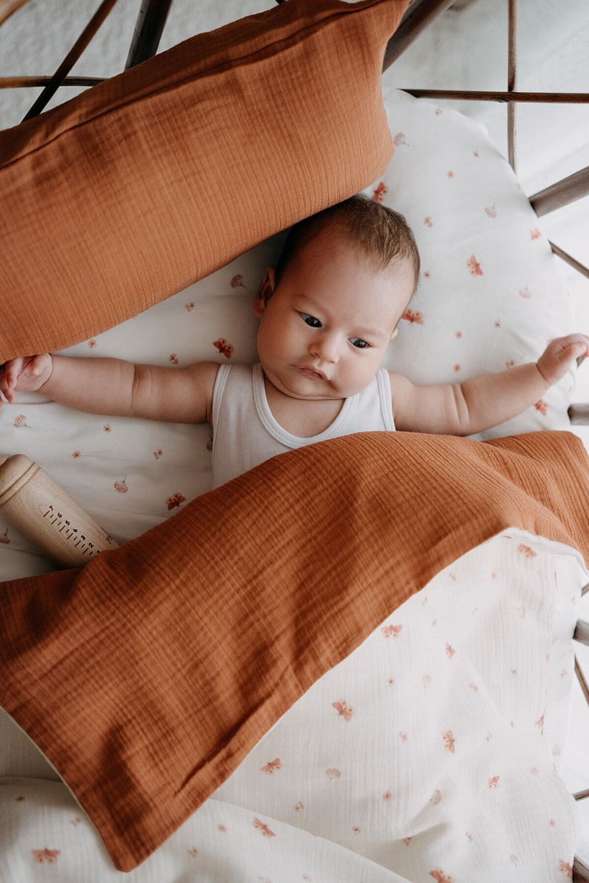 TBA COLLECTION Park Yatak Müslin Nevresim Takımı (80X110) | Boho Butterfly fotoğrafı 5 (önizleme)