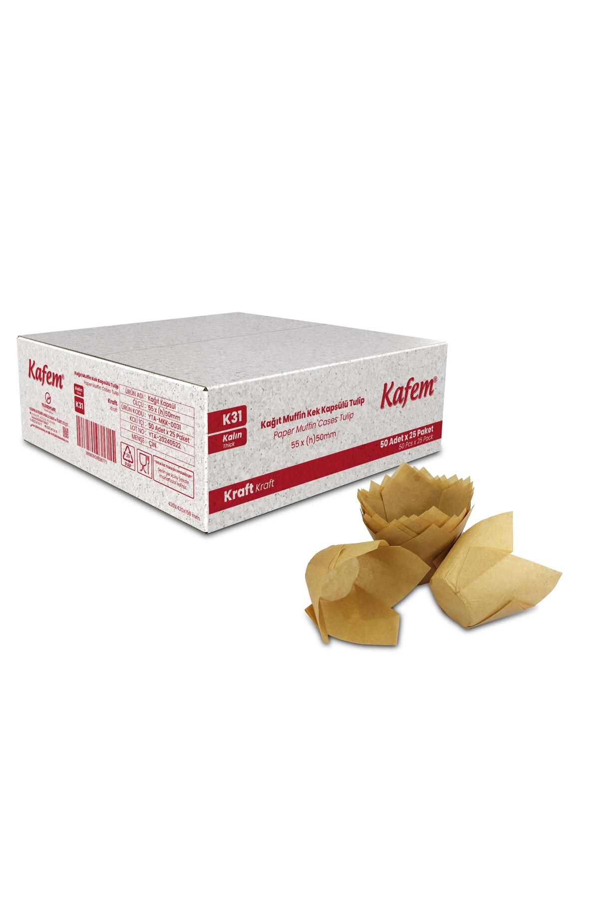 KAFEM Muffin Kek Kapsülü Kalın Tulip Kraft 50li X 30 Paket (Koli) - K31