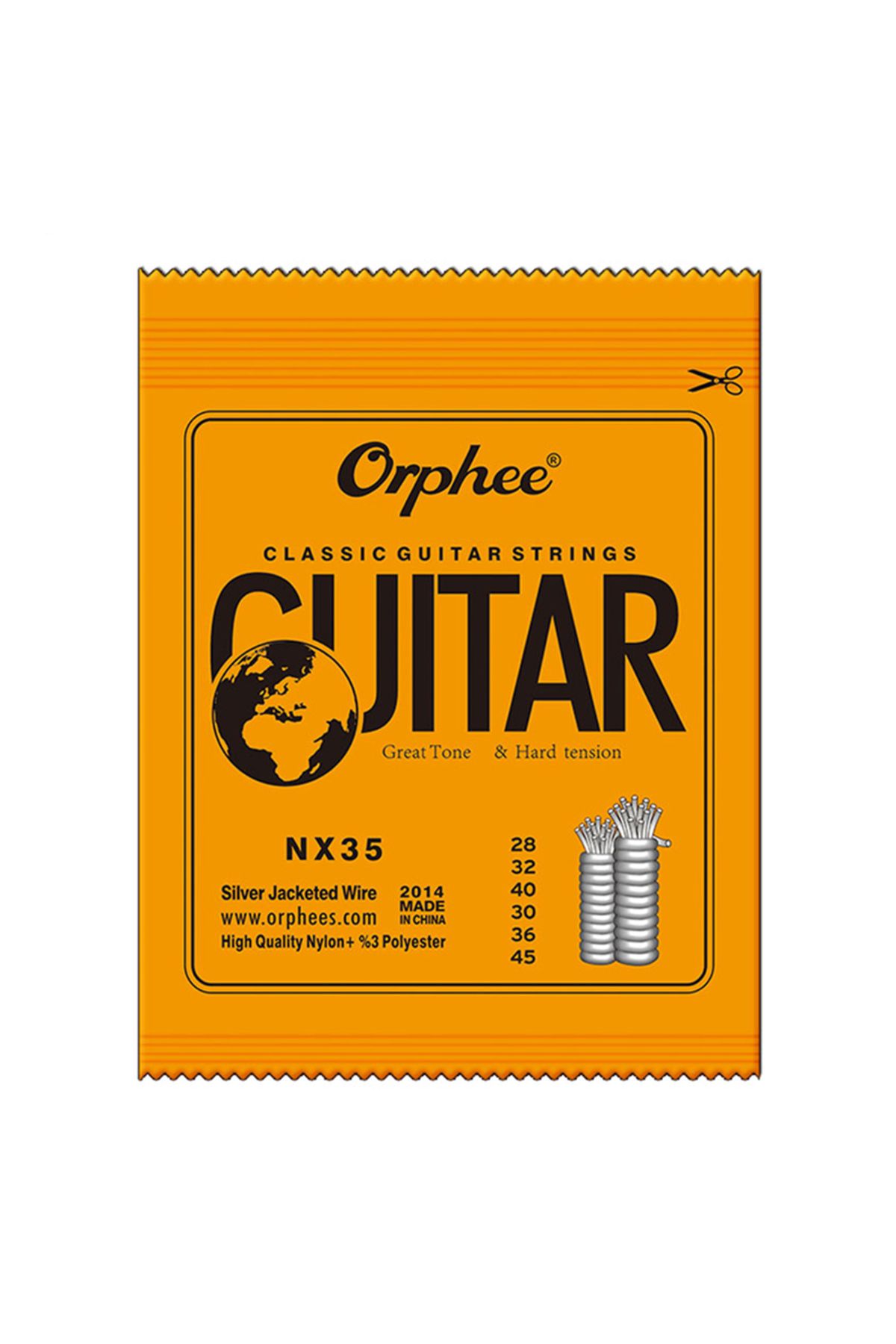 Choice-Nx35 Orphee Classical Guitar Strings Silver Plated Wire Nylon Strings Nx Series 6pcs/set For Classic 1