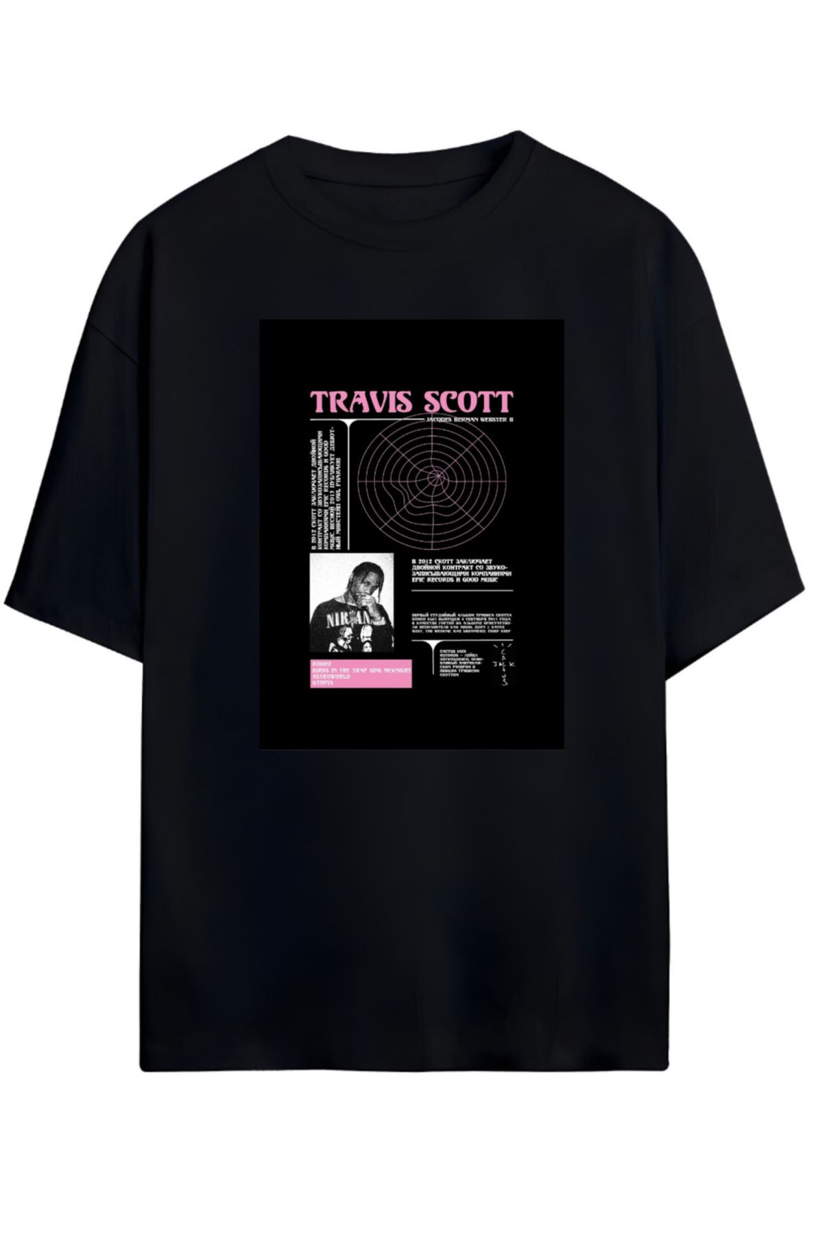 MAGORS TRAVIS SCOTT TASARIMLI UNISEX YENİ SEZON OVERSIZE PAMUKLU  T-SHIRT