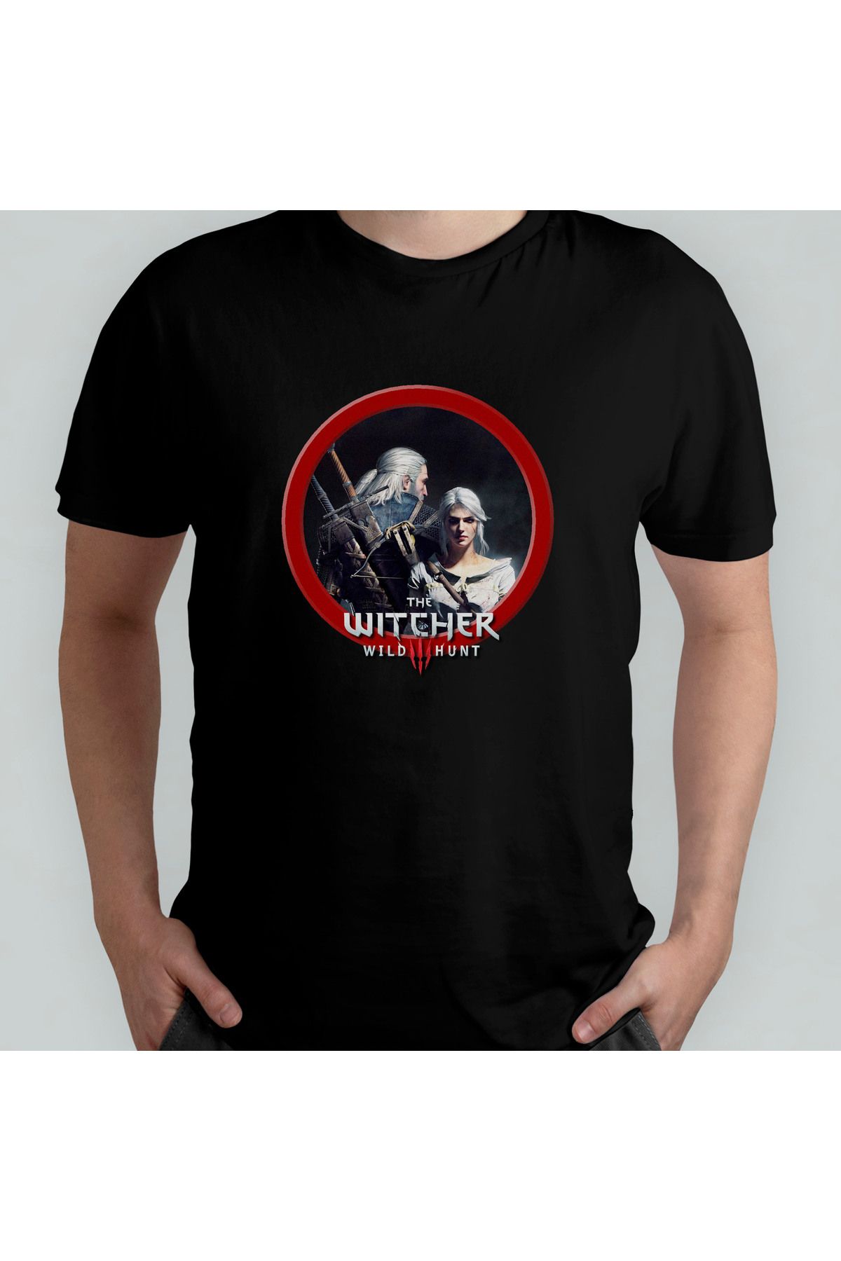 Pixxa The Witcher 3 Wild Hunt %100 Pamuklu Bisiklet Yaka T-Shirt Model 3