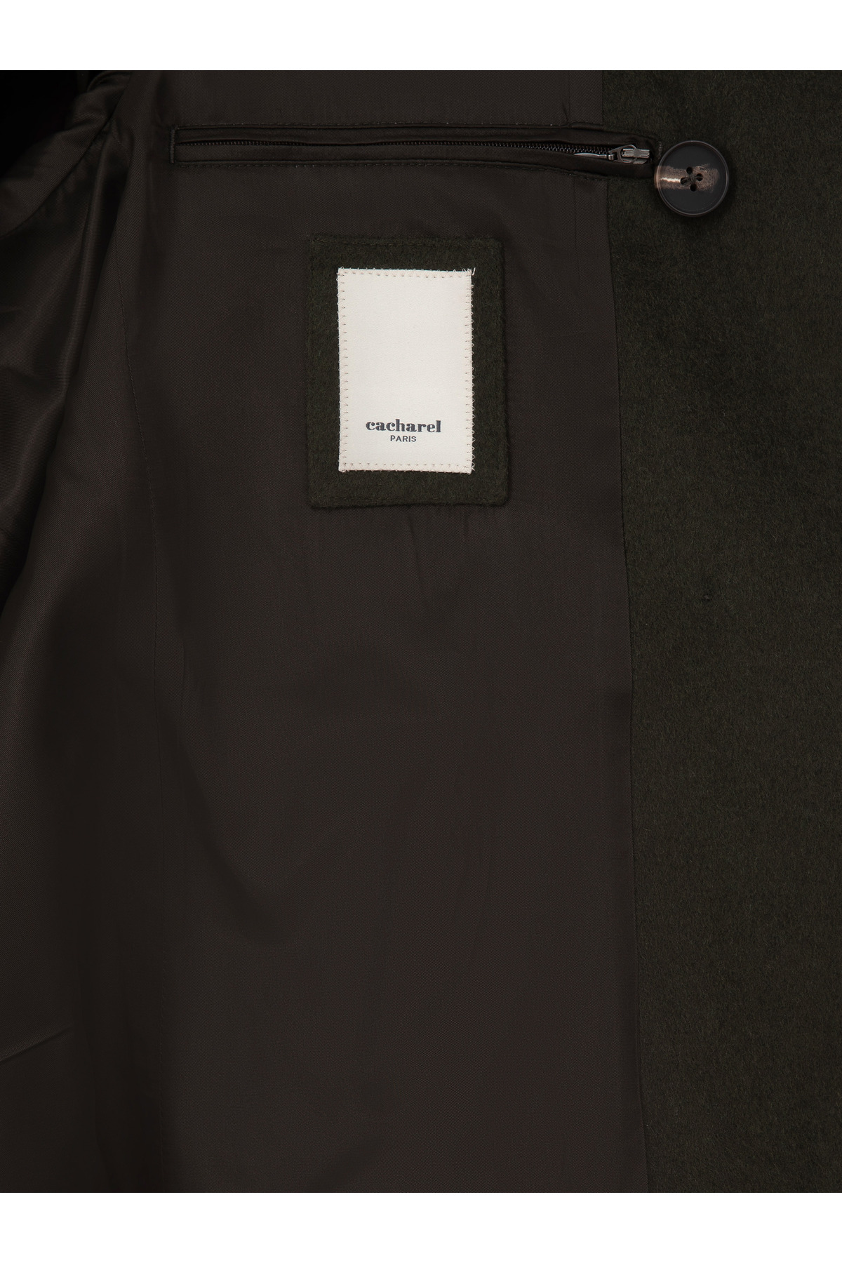 Cacharel  Haki Slim Fit Kaşe Kaban 50293483-VR027 - Görsel 6