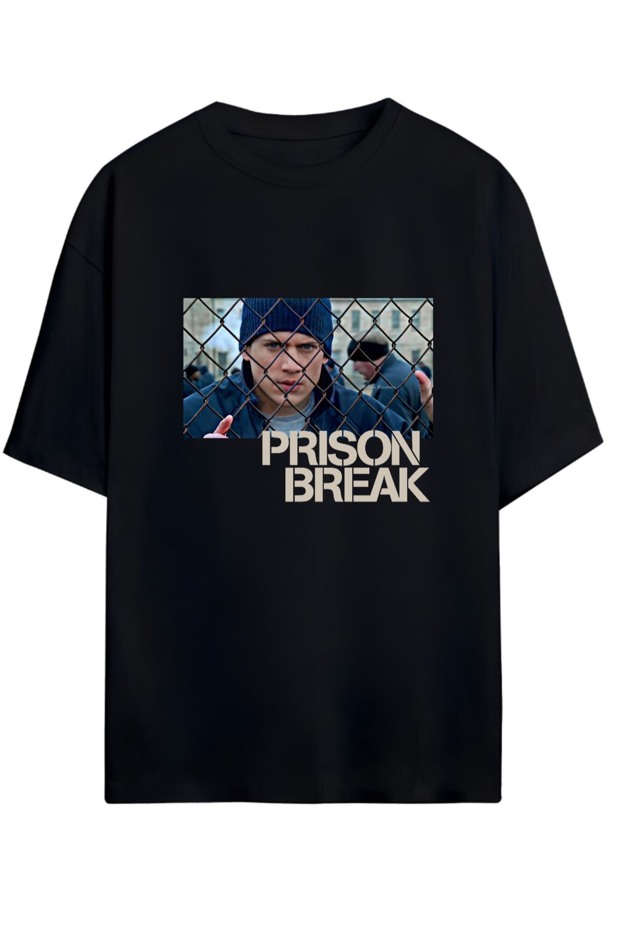 MAGORS PRISON BREAK TASARIMLI UNISEX YENİ SEZON OVERSIZE PAMUKLU  T-SHIRT